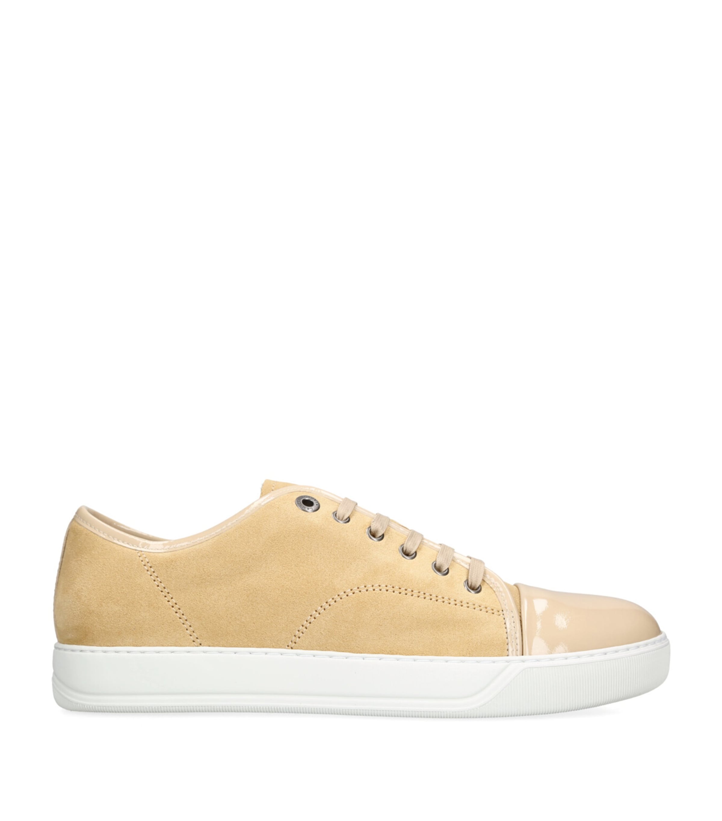 Shop Lanvin Leather-suede Dbb1 Sneakers In Beige