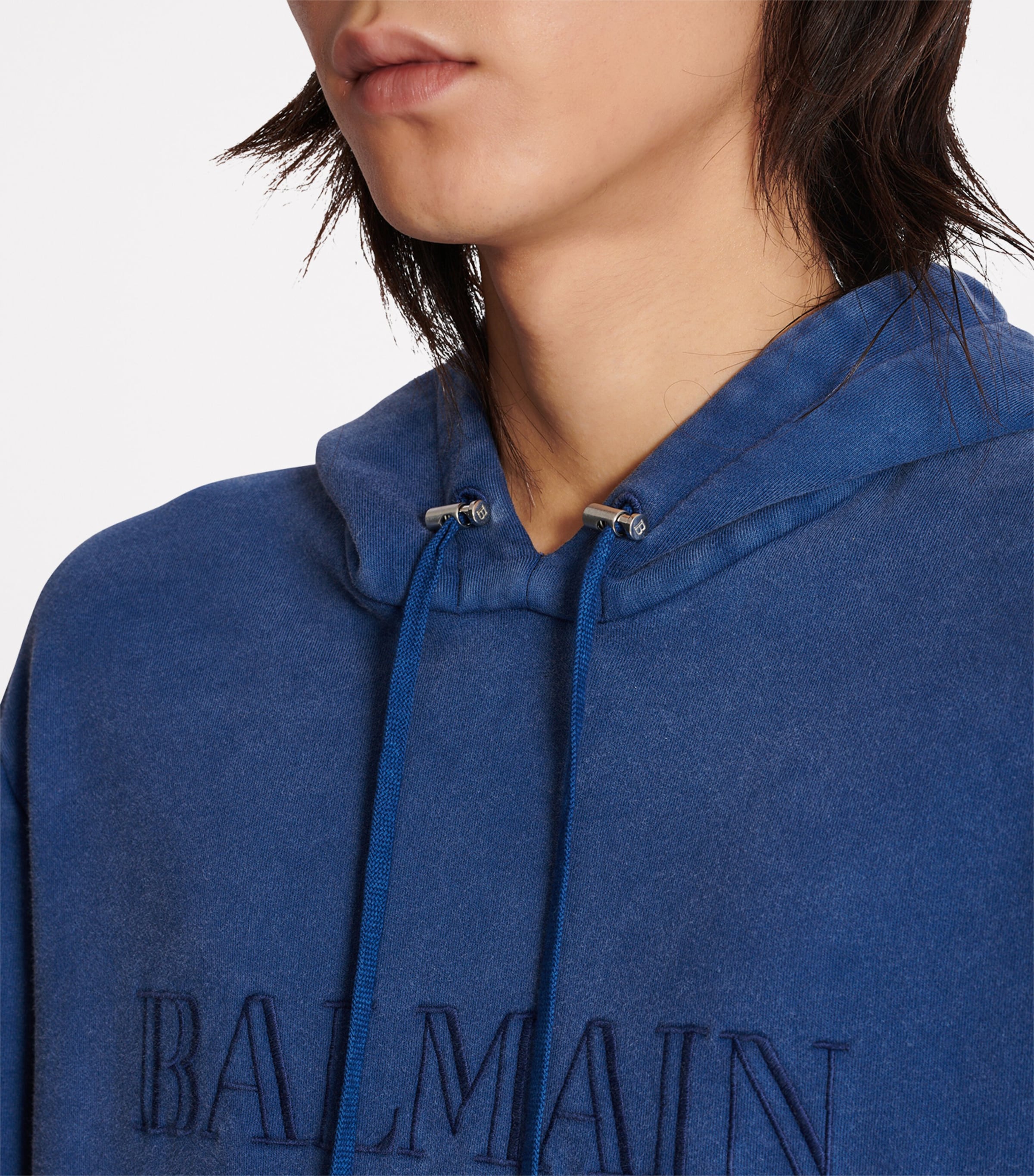 パーカー・フーディ BALMAIN Men Sweater EH1JT047BC72SOS Blue パーカー メンズ パーカー[品番：EH000005437]｜8（eight