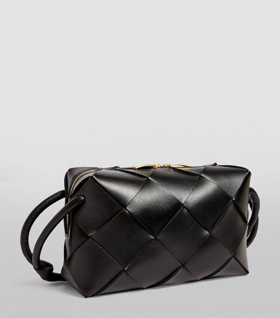 Bottega Veneta Cassette Cross-Body Bag Black Gold Image 3