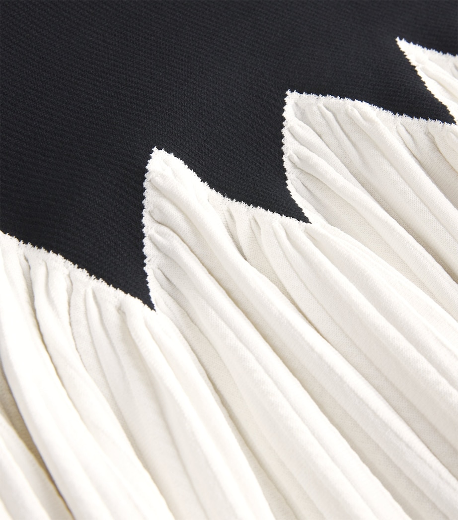 Two-Tone Mini Dress BLACK / ECRU Image 4