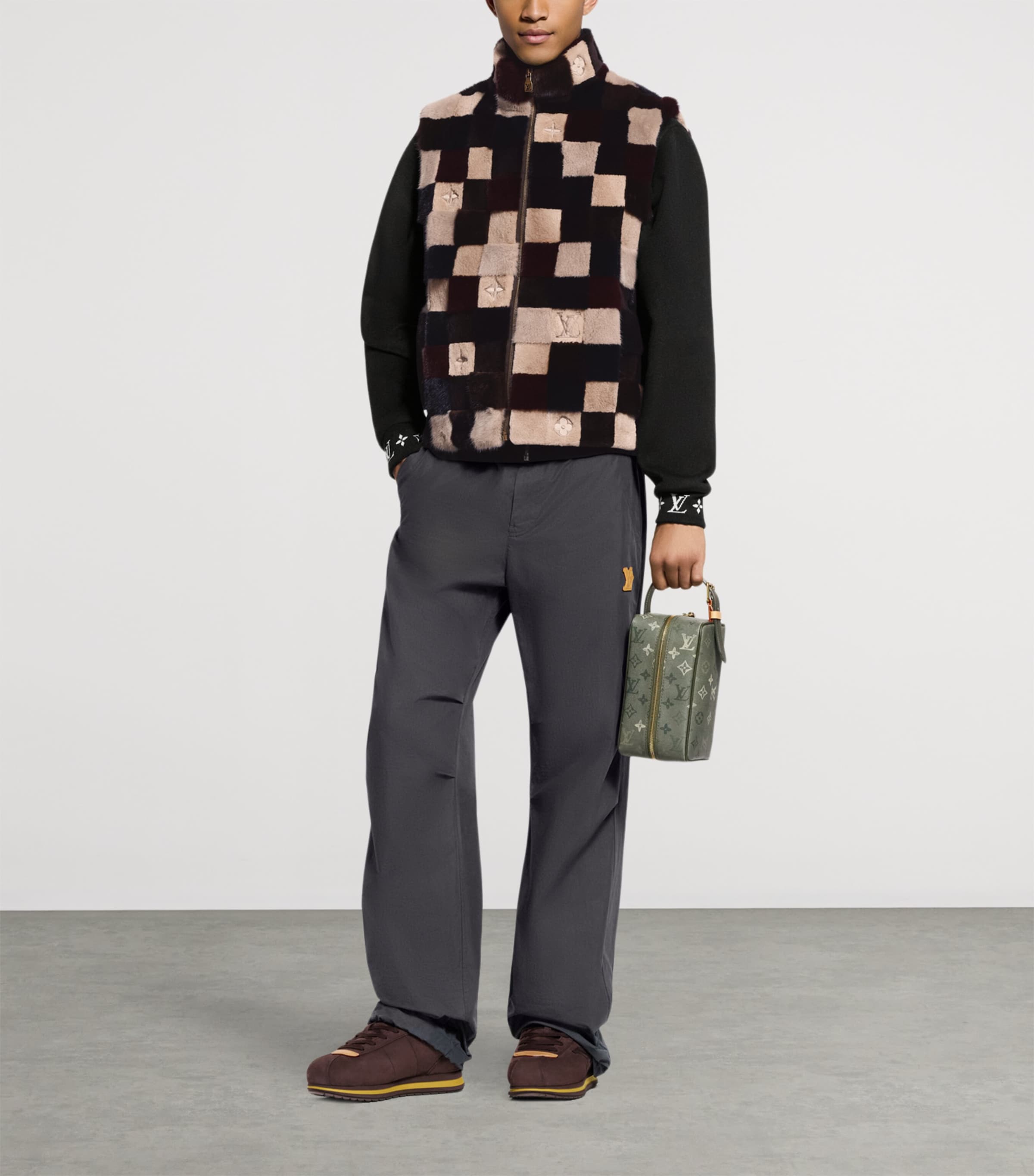 Mink Damier Gilet MULTICOLOURED Image 5