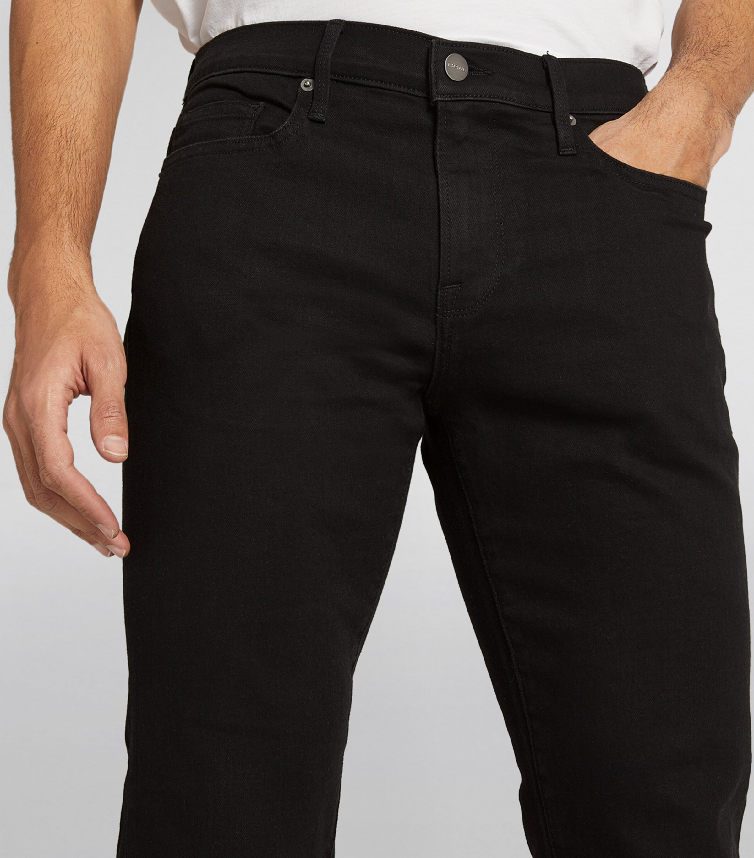 FRAME Mens Slim L'Homme Noir Jeans Noir Image 6