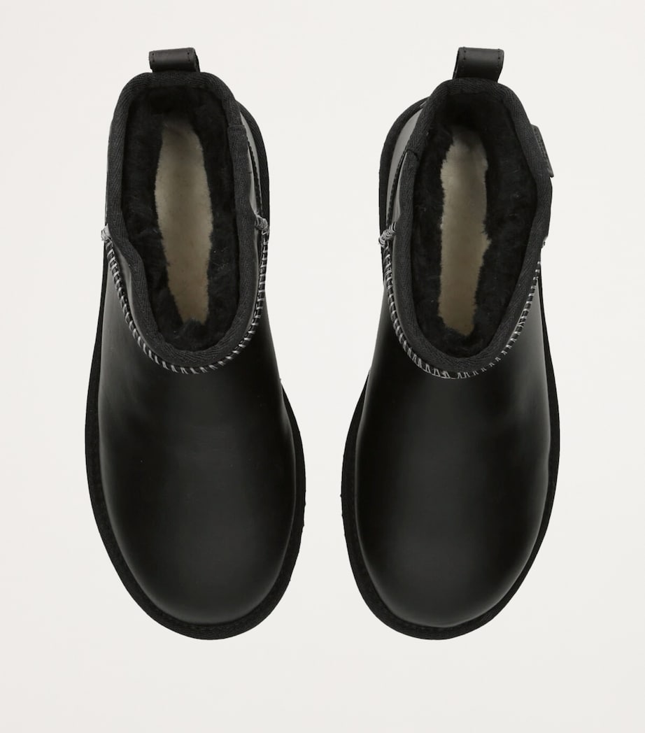 UGG Leather Classic Ultra Mini Regen Boots Black Image 4