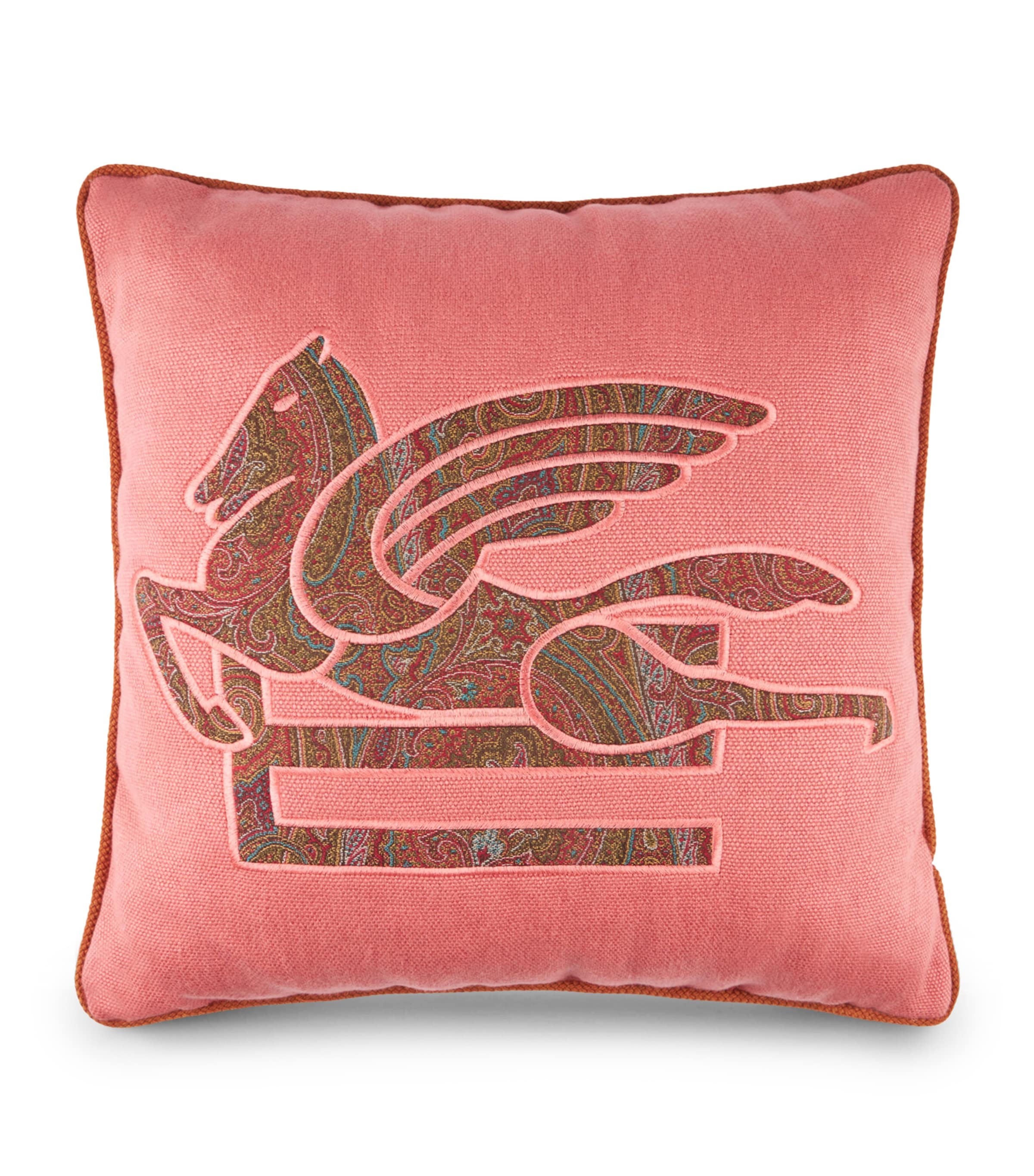 Etro Linen Embroidered Somerset Cushion (45cm x 45cm) Pink Image 1