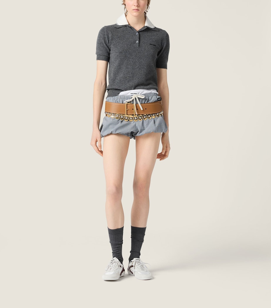 Miu Miu Womens Cashmere Polo Sweater Image 2