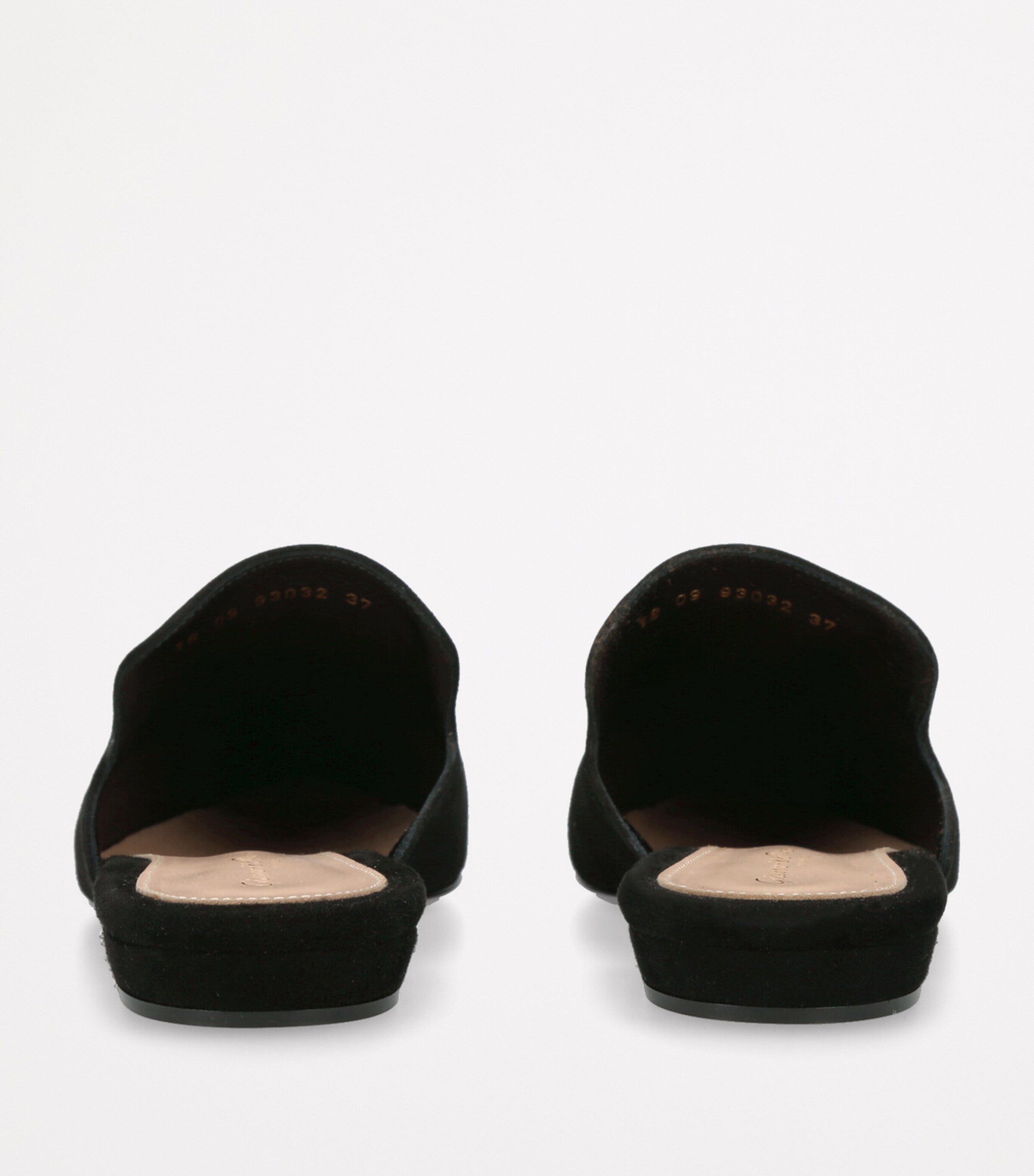 Gianvito Rossi Suede Raja Slides Black Image 2