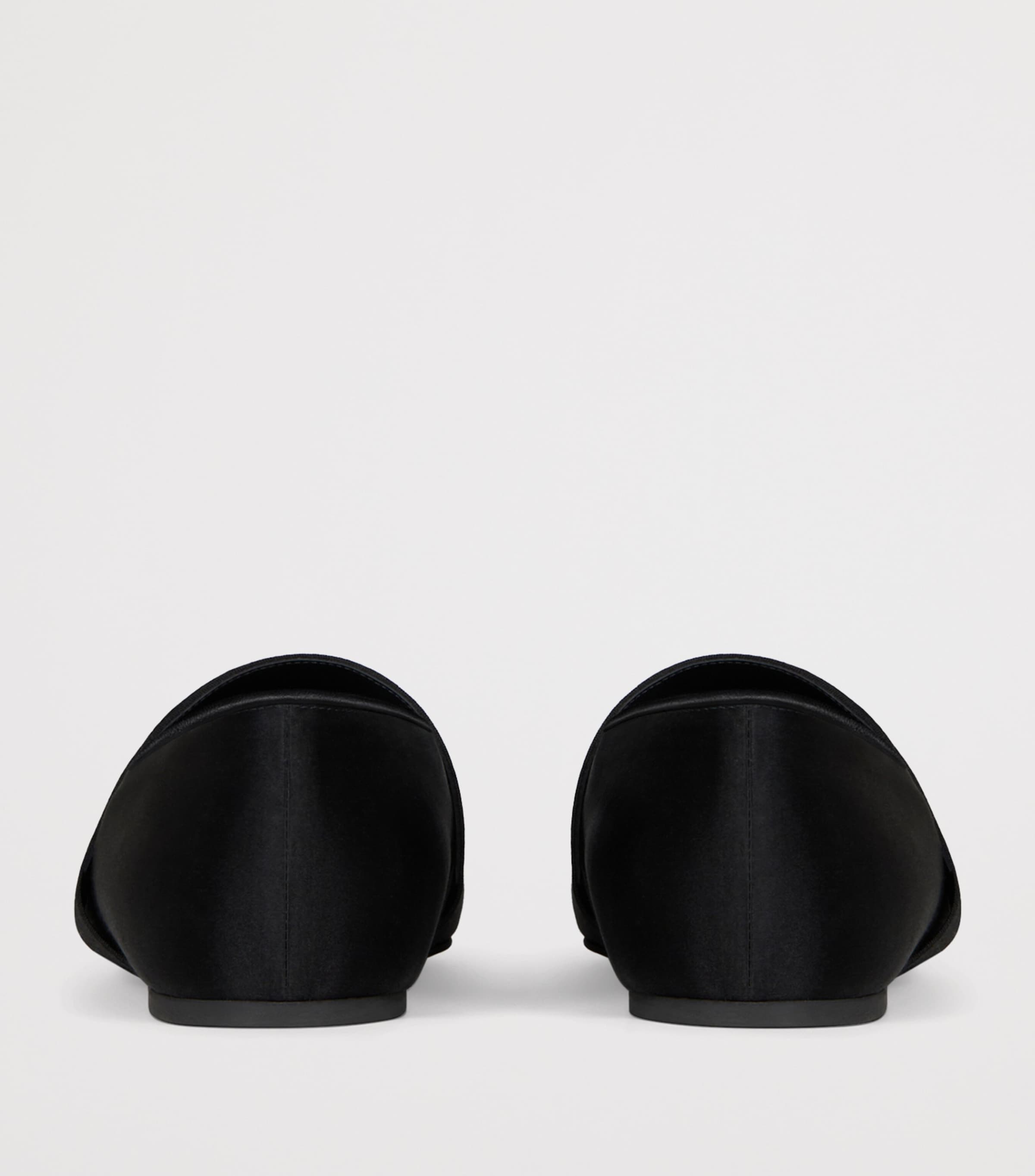 Givenchy Satin Square Toe Ballet Flats Black Image 6
