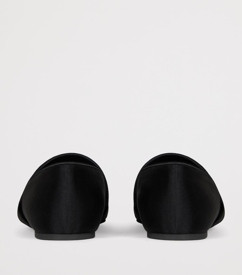 Givenchy Satin Square Toe Ballet Flats Black Image 6