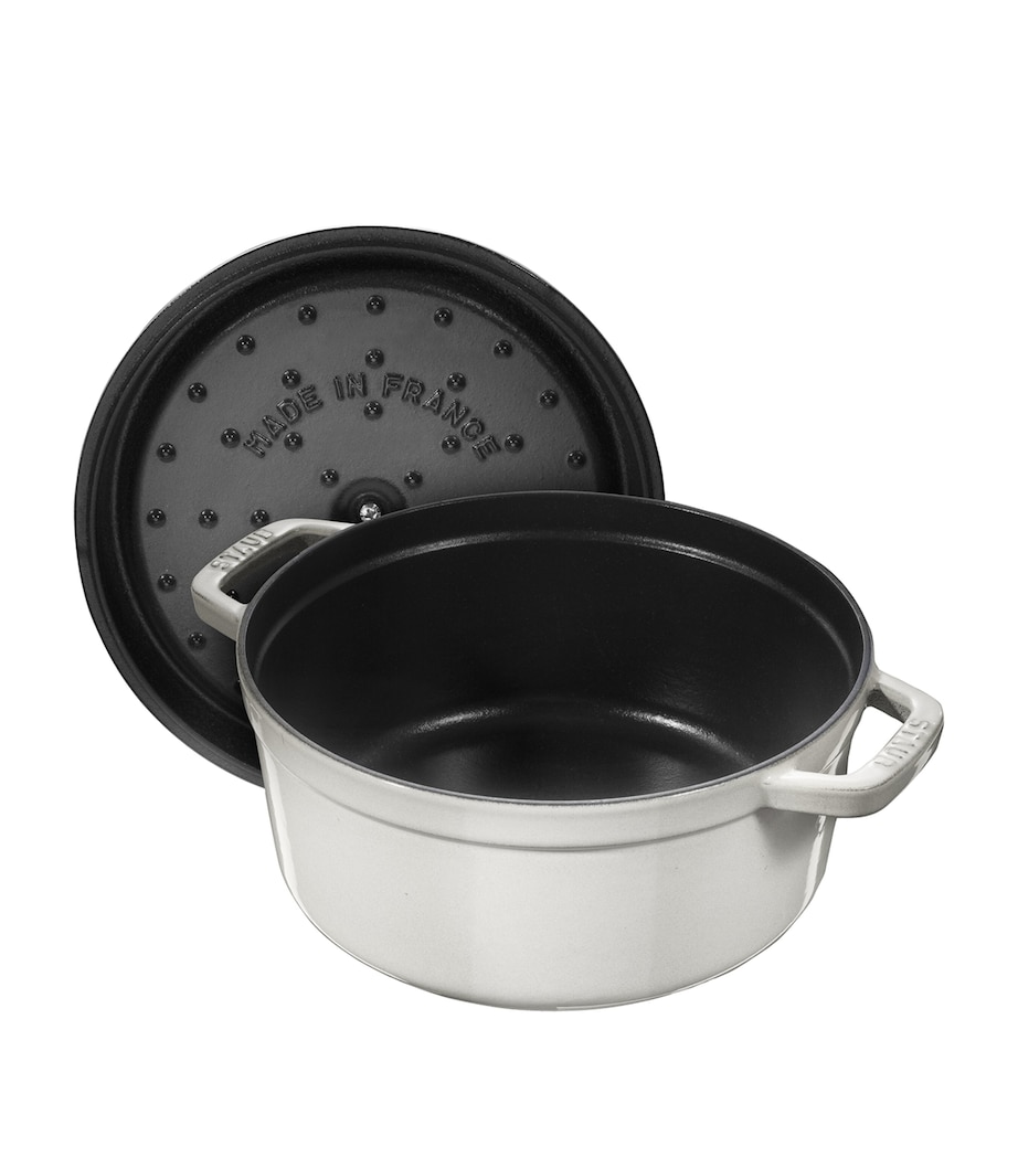 Staub Round Cocotte (20cm) White Truffle Image 2