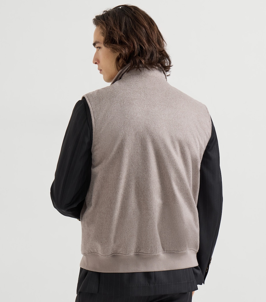 Brunello Cucinelli Mens Cashmere Padded Gilet Image 5