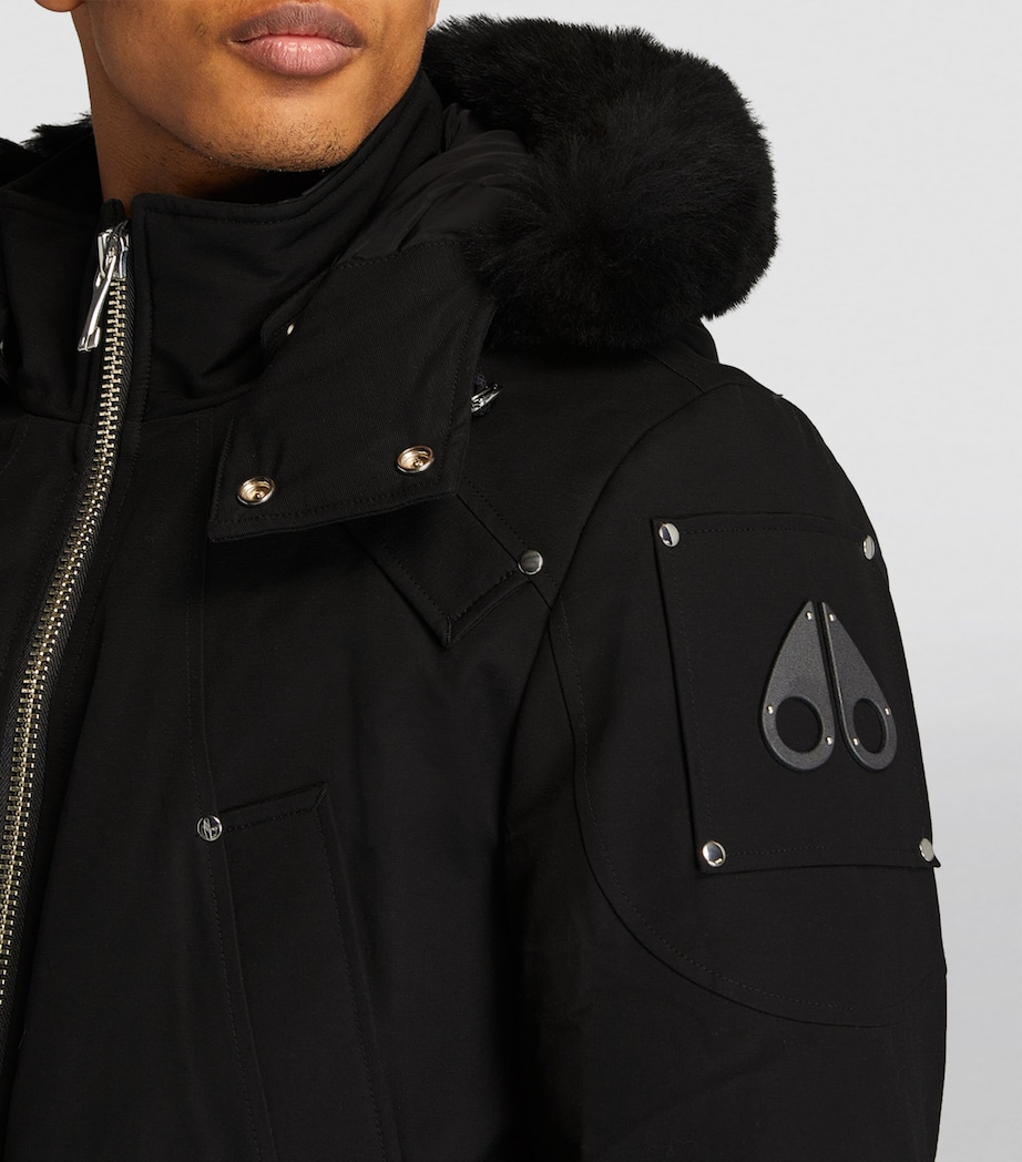 Down-Filled Bomber Jacket BLK W/BLK SH - 305 Image 6