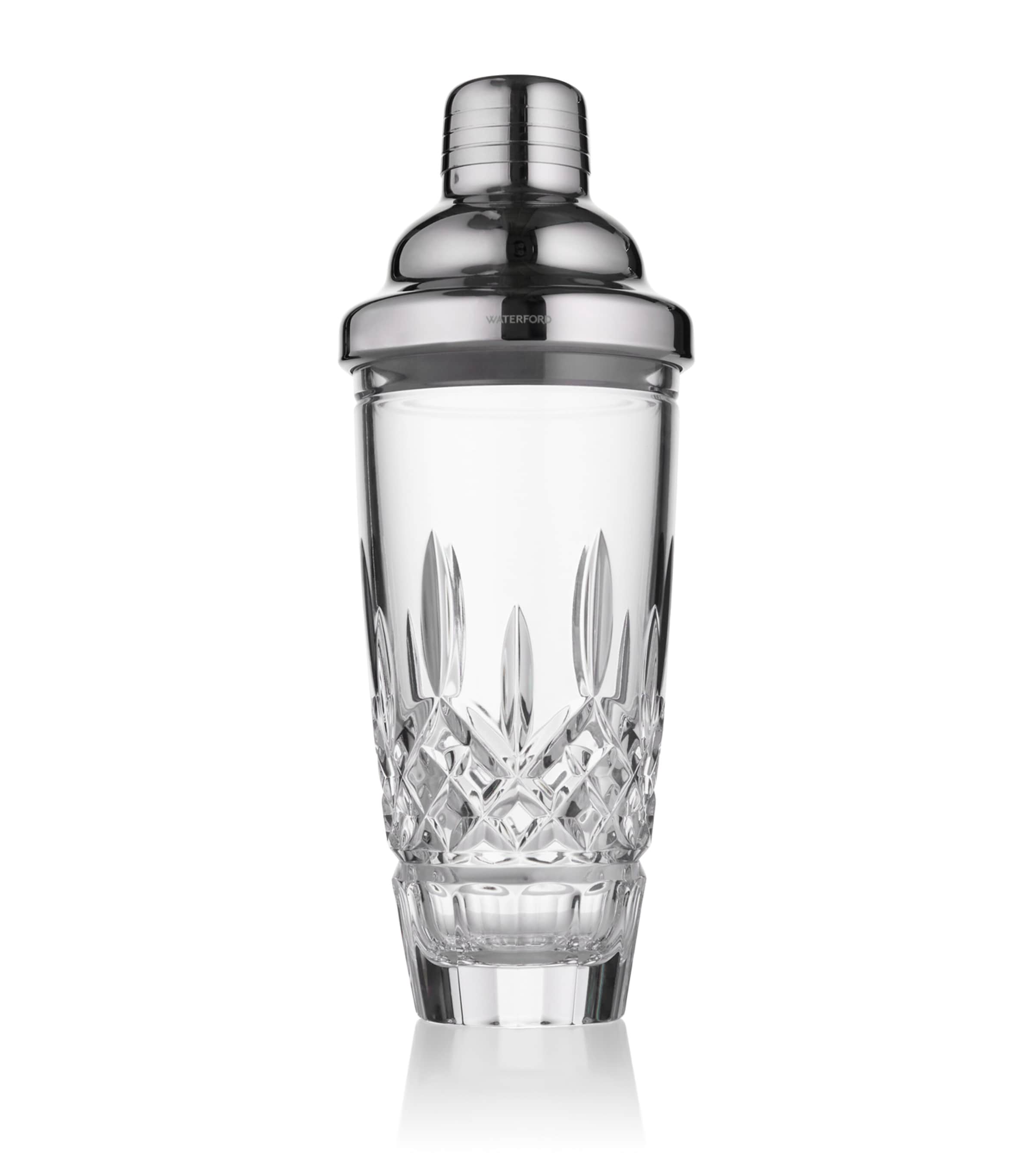 Waterford Lismore Crystal Glass And Stainless-steel Cocktail Shaker In Transparent