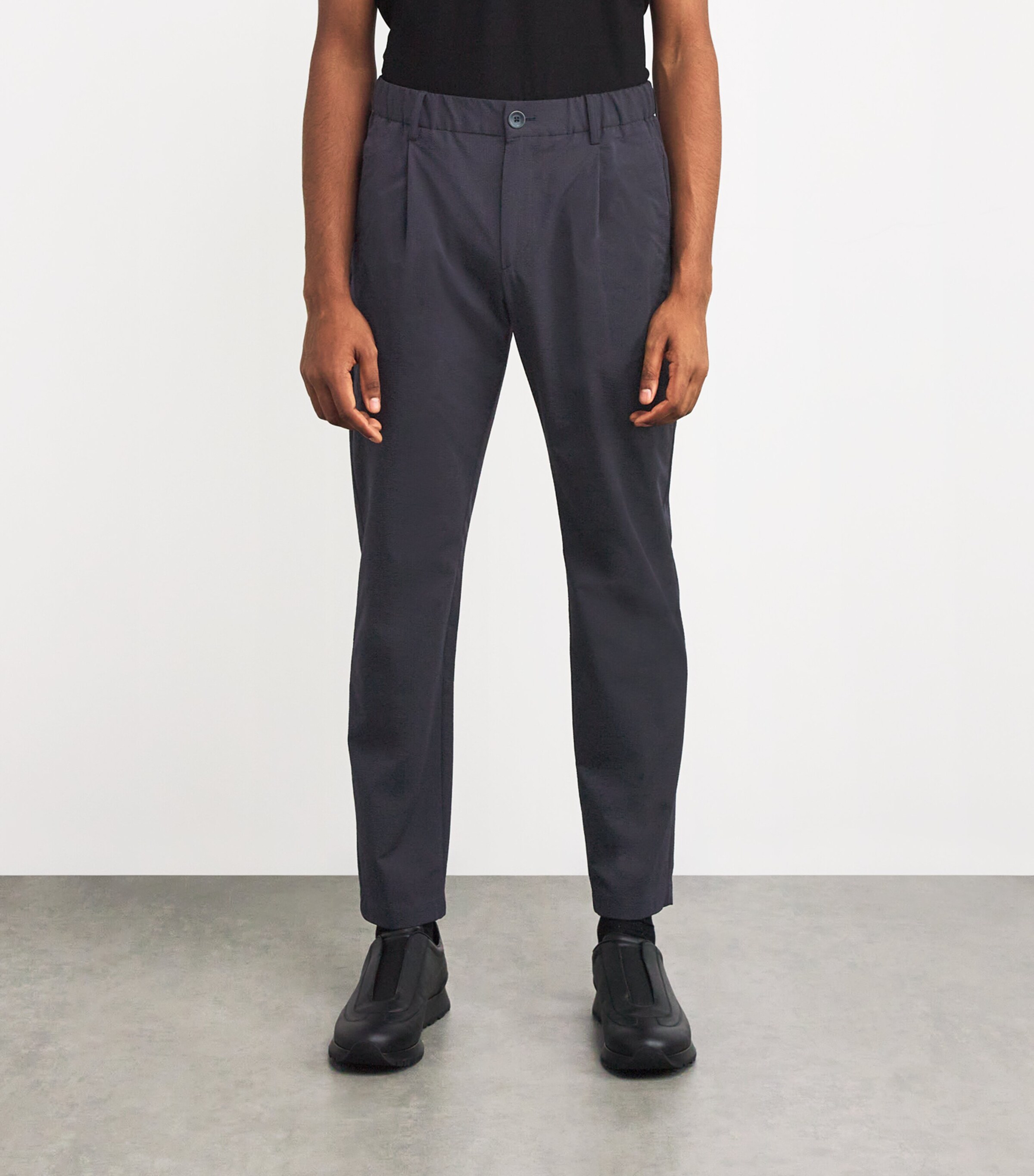 Seersucker Drawstring Trousers 9200BLU NAVY Image 3