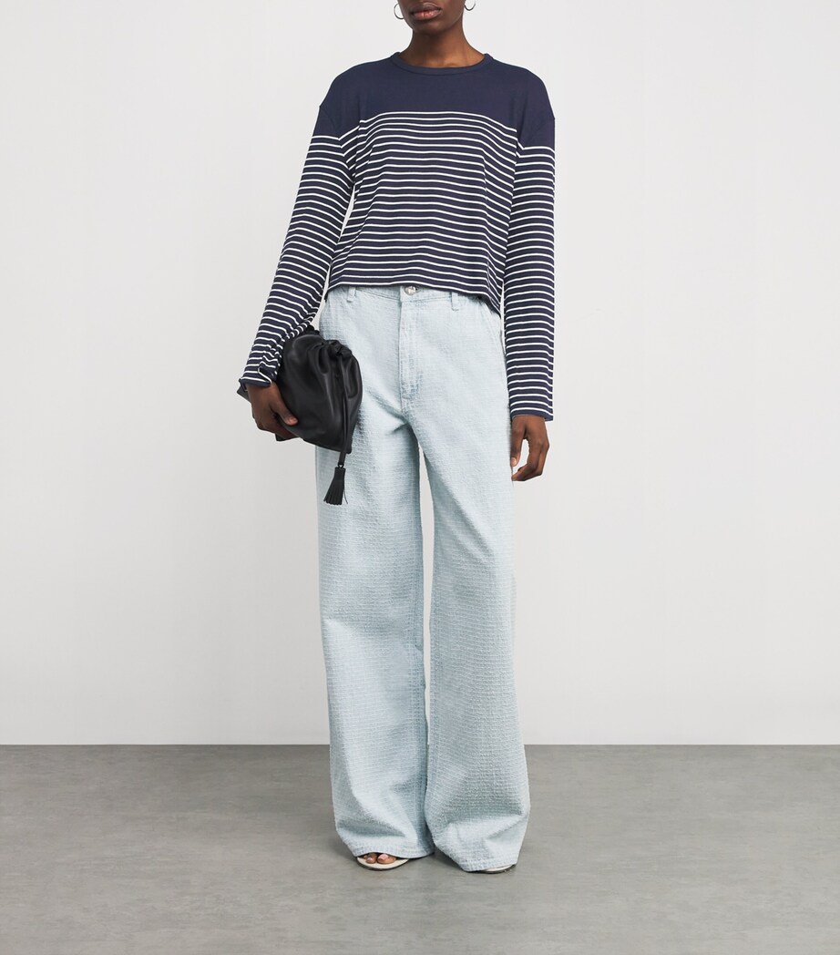 Rag & Bone Womens Long-Sleeve The Knit T-Shirt Nvyivry Image 2