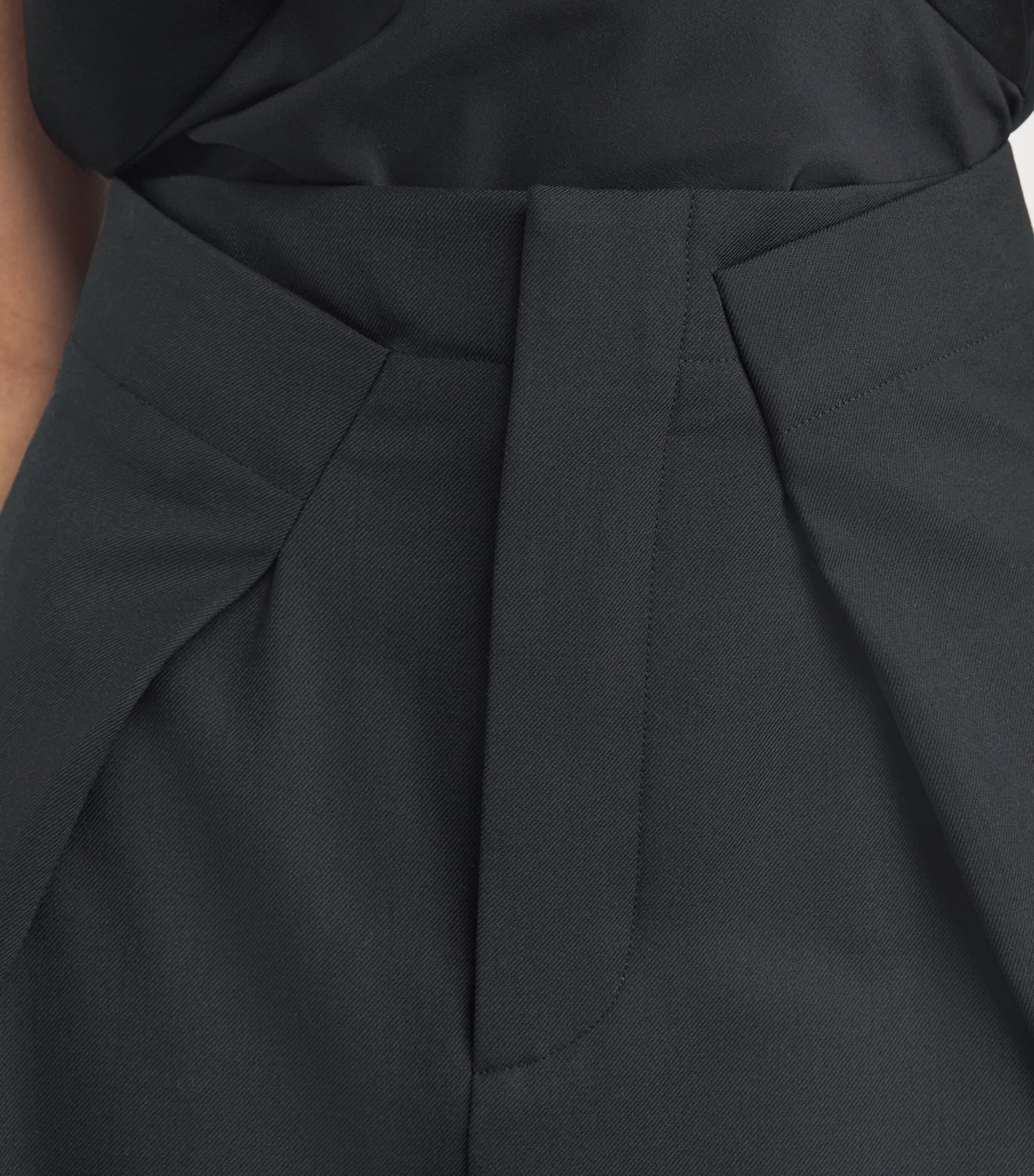 Victoria Beckham Womens Tailored Midi Skirt Black Image 3