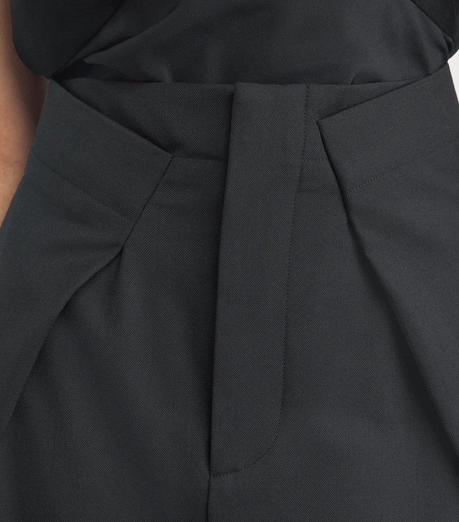Victoria Beckham Womens Tailored Midi Skirt Black Image 3