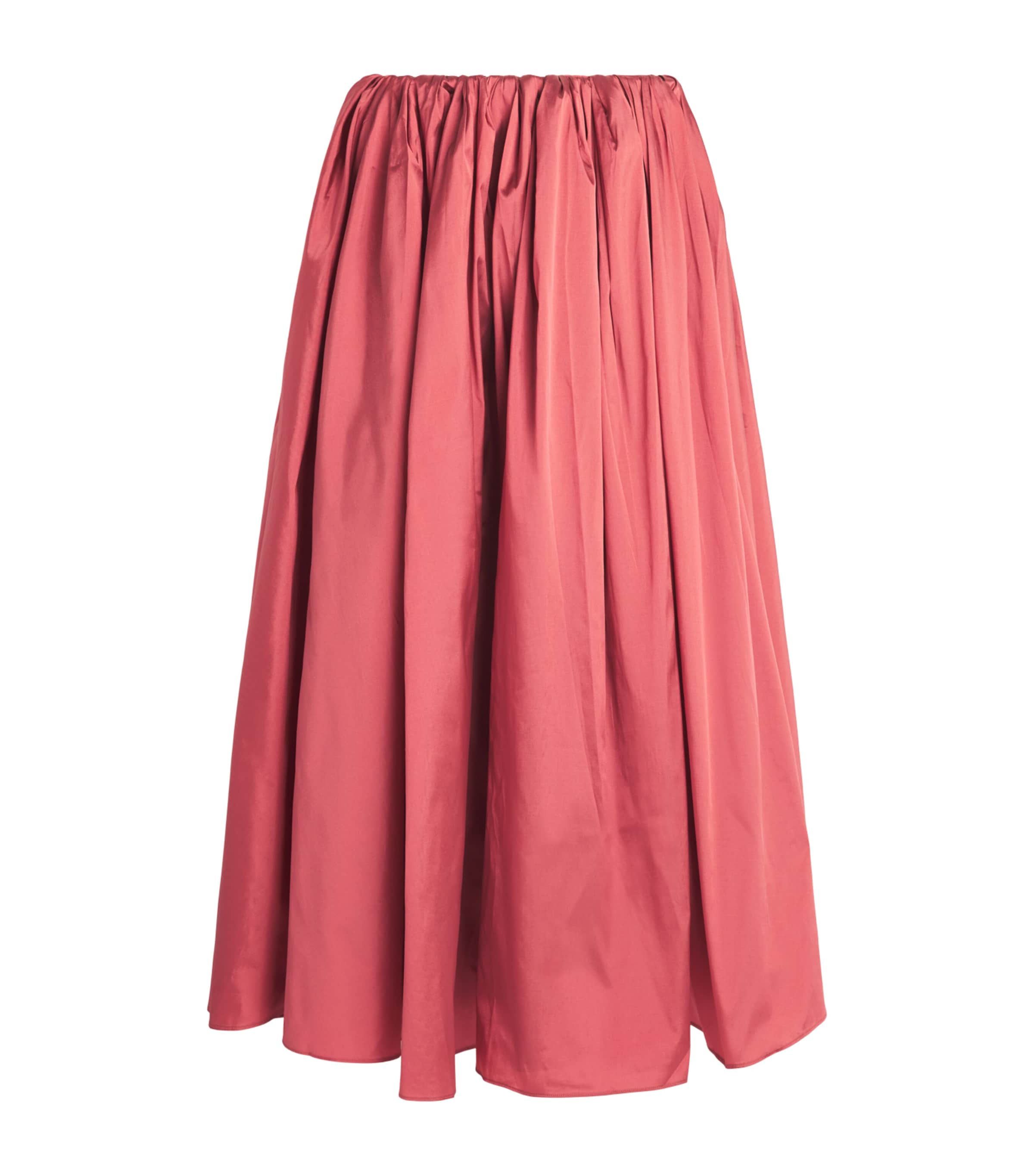 Abadia Womens Pleated Bodice Maxi Dress Red Image 1