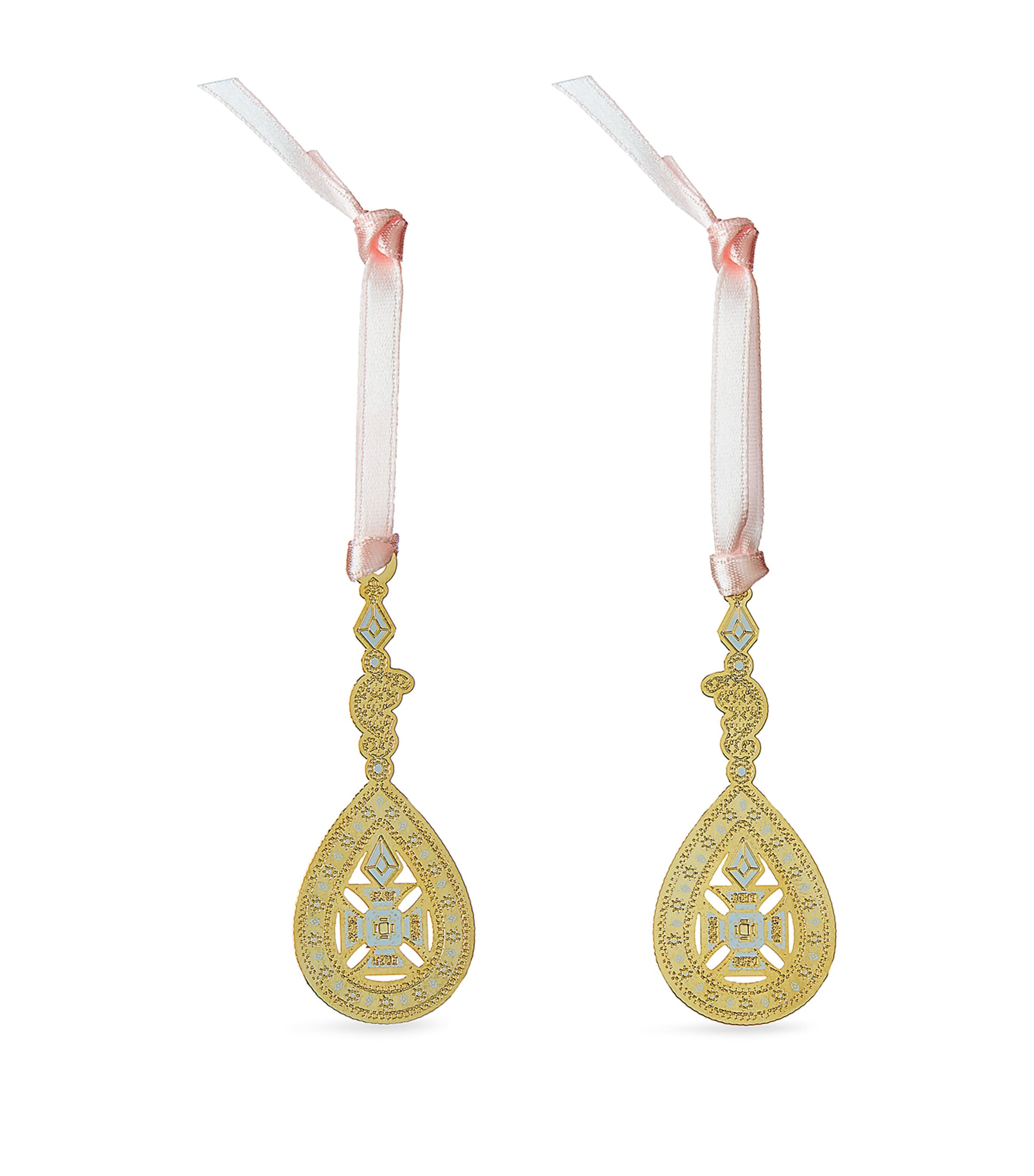 The London Christmas Company Earrings Tree Decoration In Gold