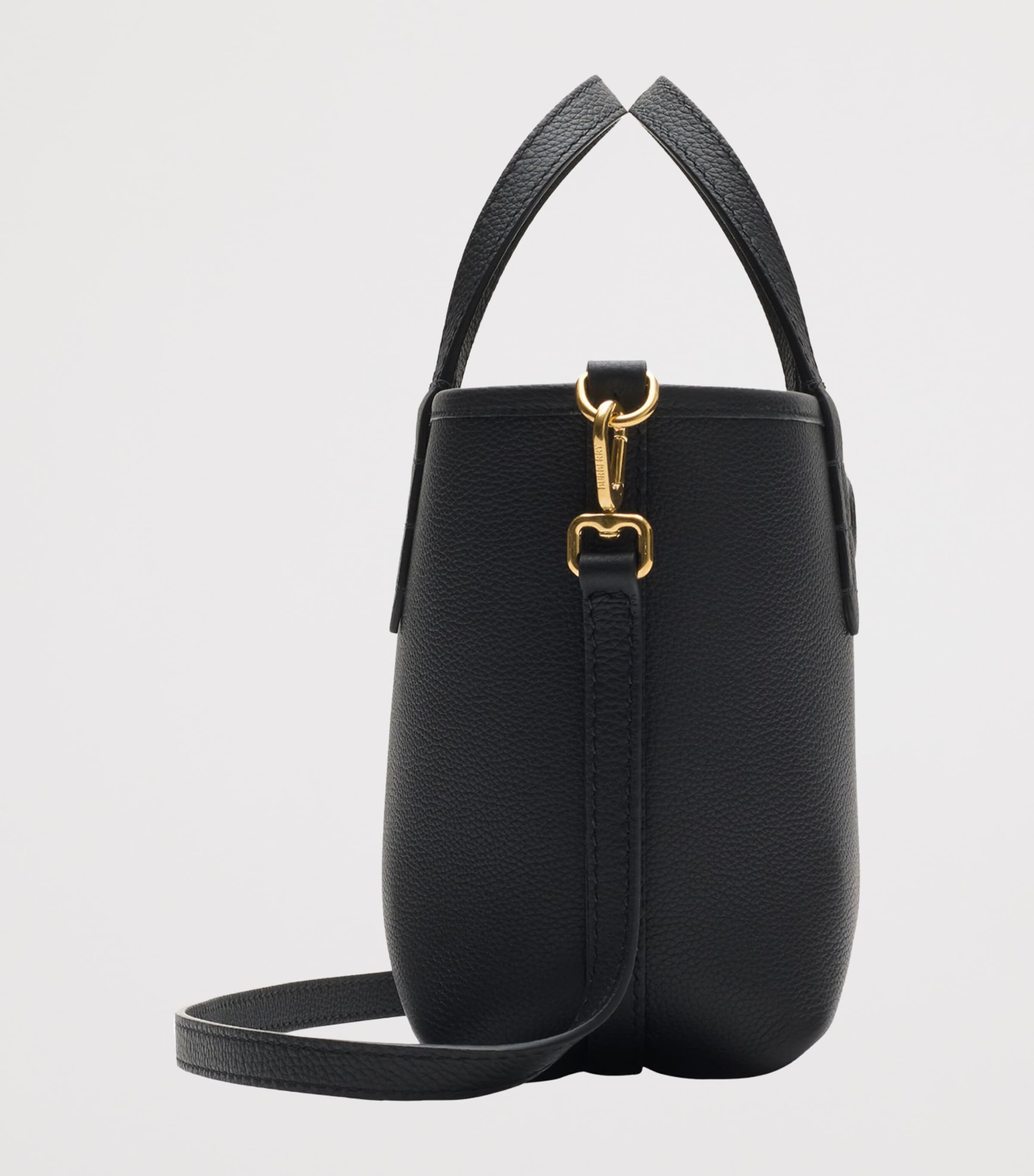 Burberry Black Mini Leather Reversible Bloomsbury Tote​ Bag