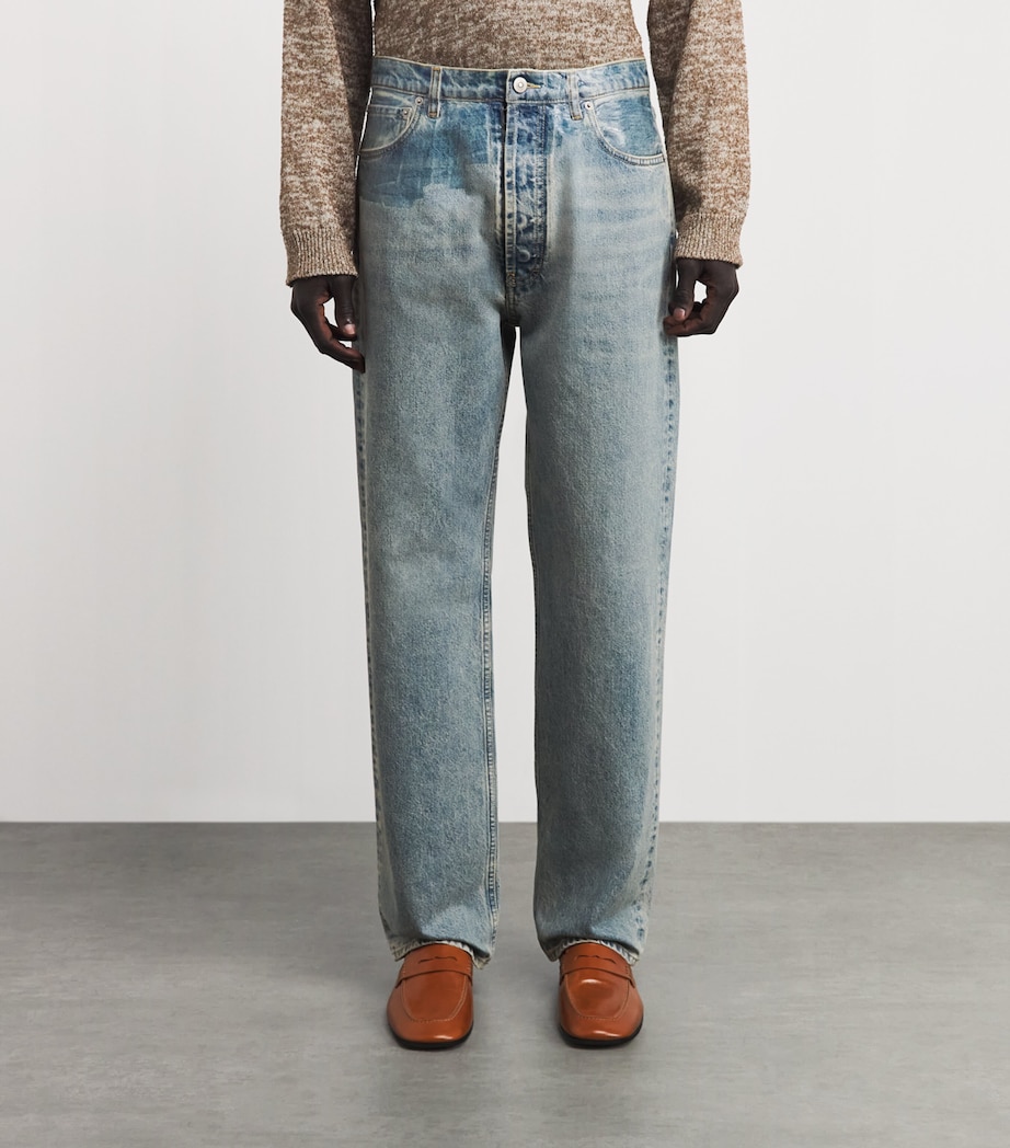 Maison Margiela Mens Wide-Leg Jeans Ice Blue Image 4