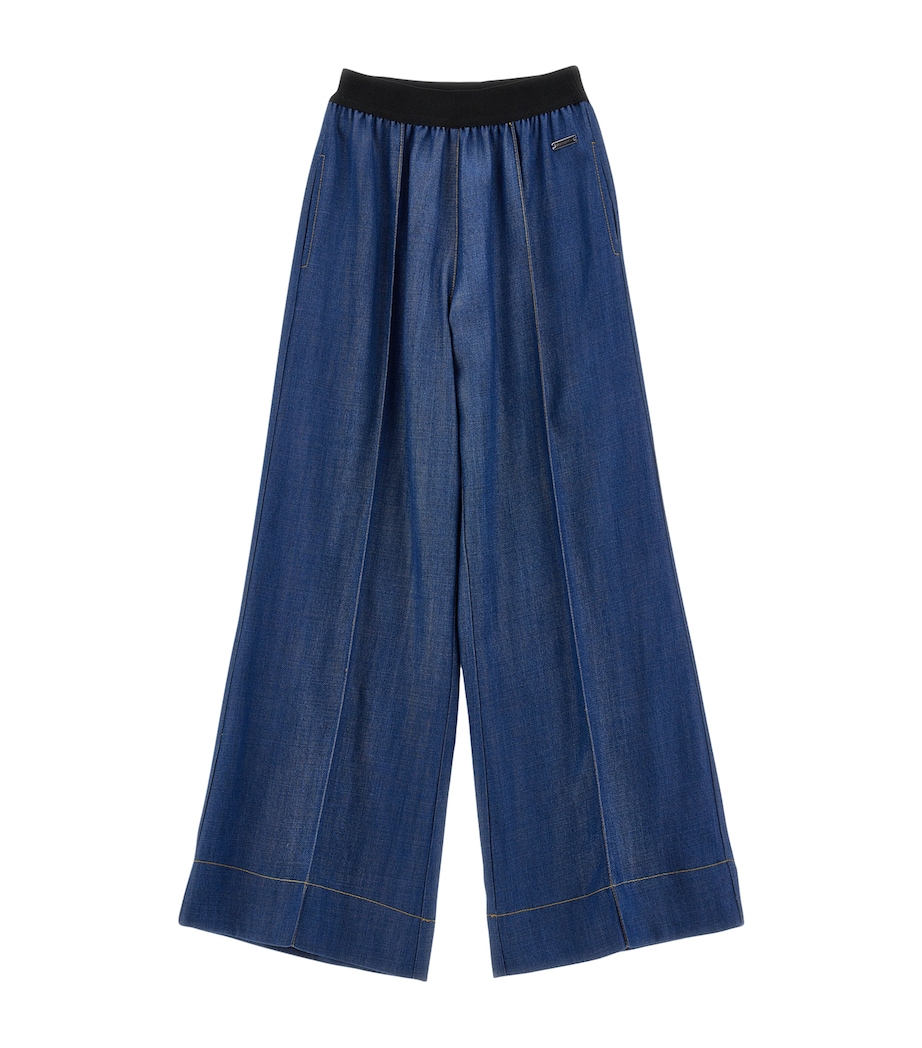 Lyocell-Denim Wide-Leg Trousers (2-12 Years) BLU STONE DENIM Image 1