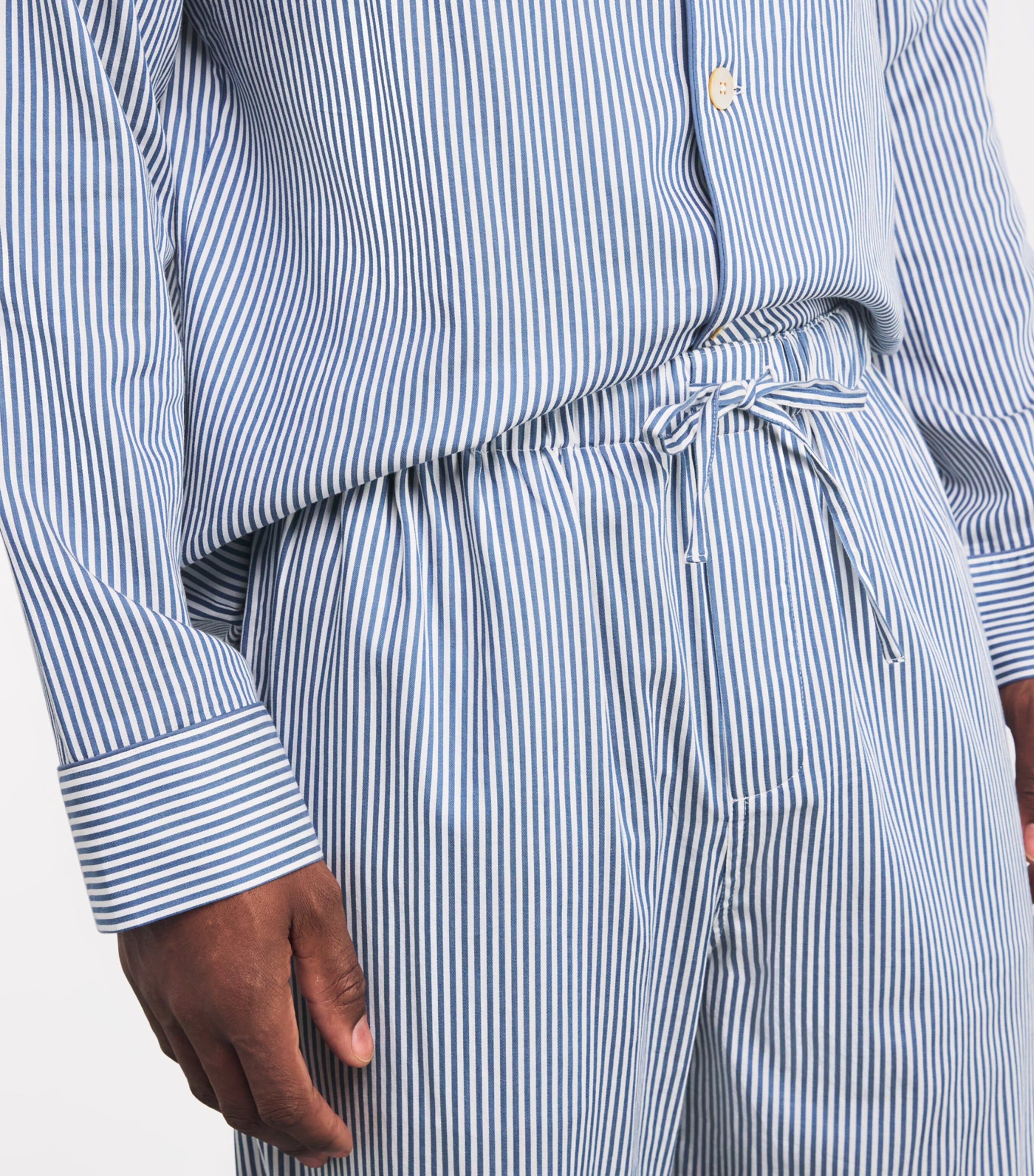 Cotton Striped Pyjama Set BLUE Image 6
