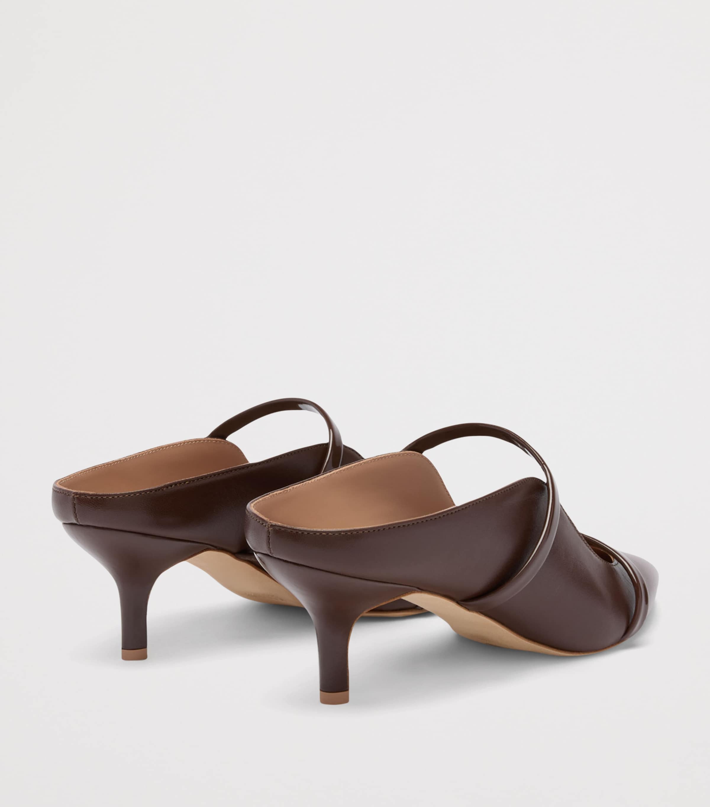 Malone Souliers Leather Maureen Heeled Mules 45 Tobacco Image 4