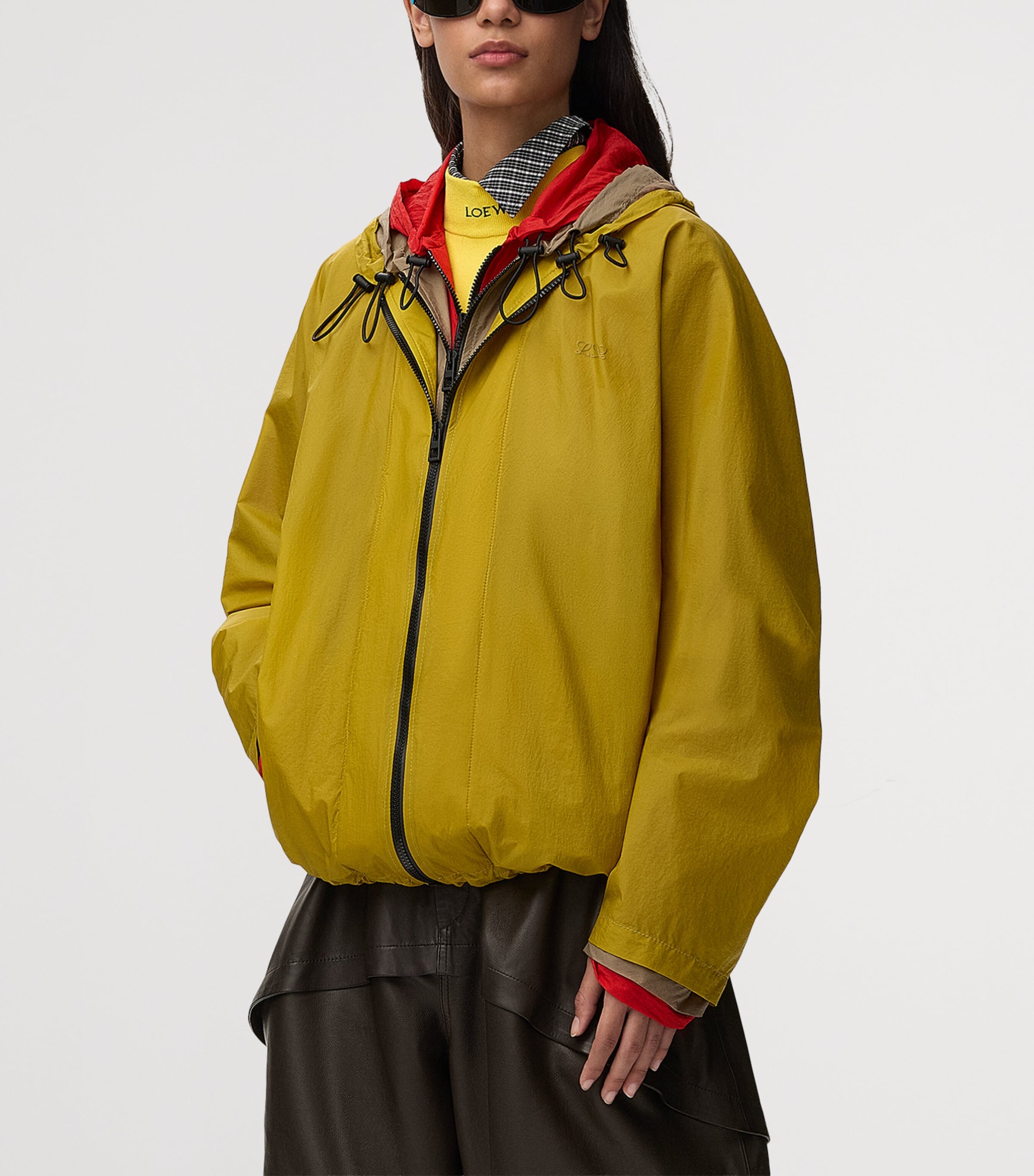 LOEWE Womens Technical Layered Jacket Yellow Image 3