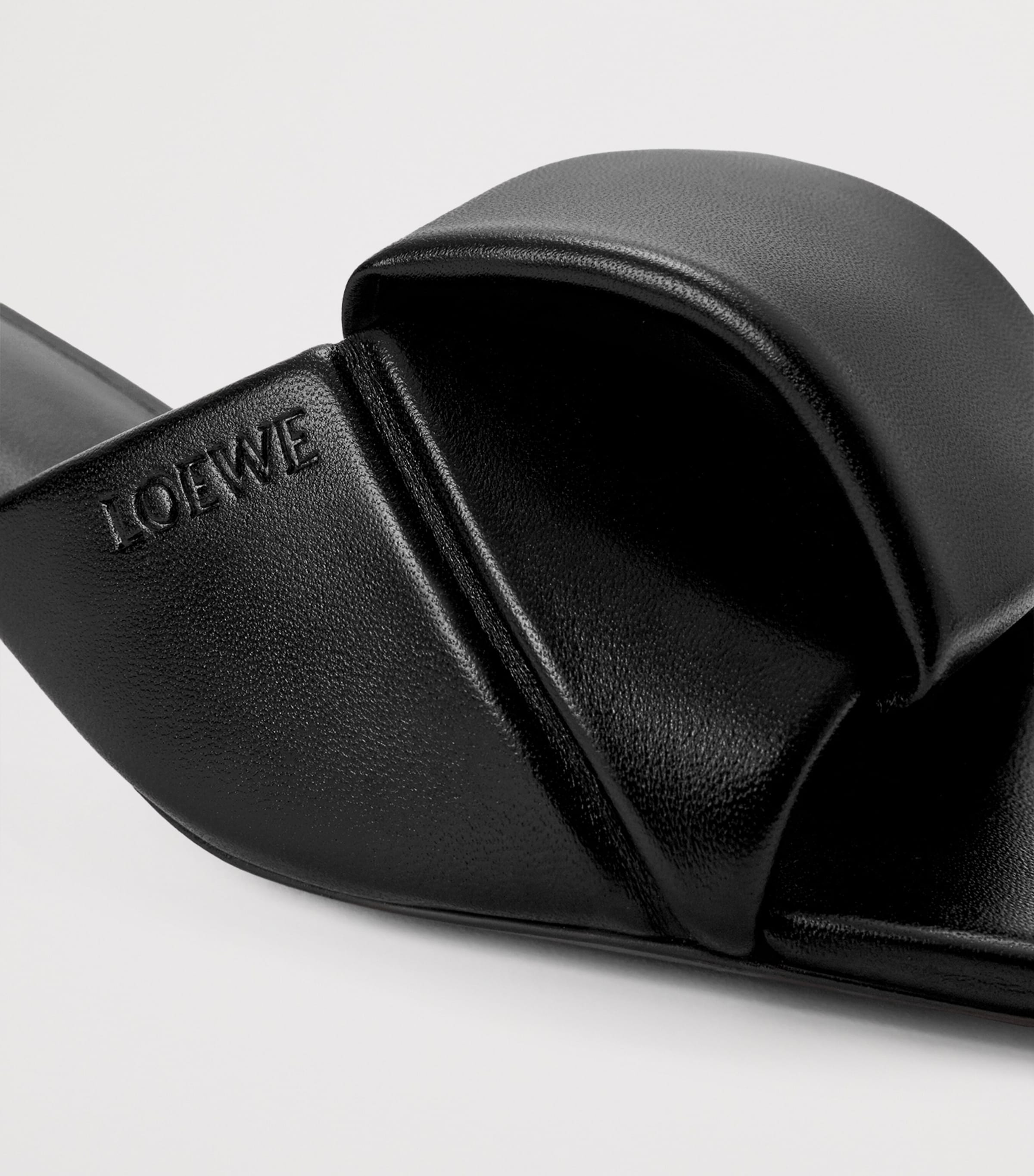 LOEWE Leather Origami Sandals 45 Black Image 5