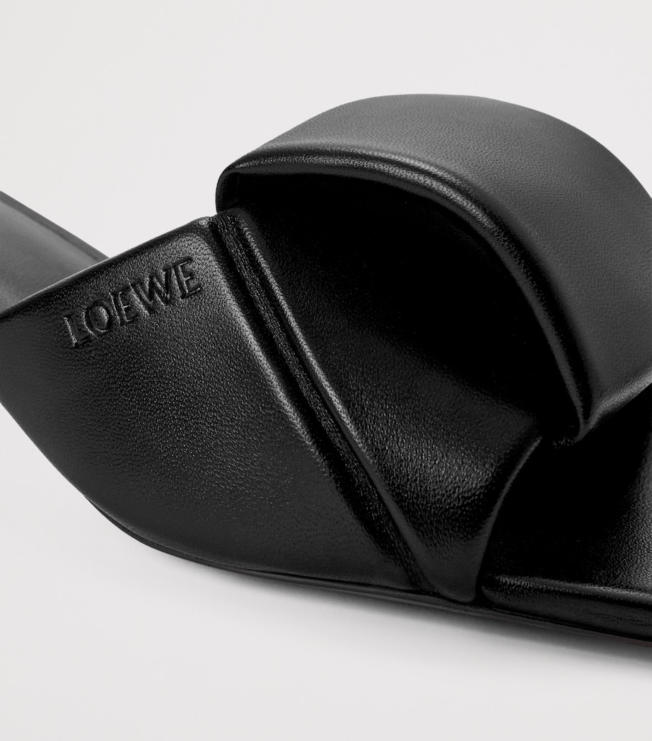 LOEWE Leather Origami Sandals 45 Black Image 5