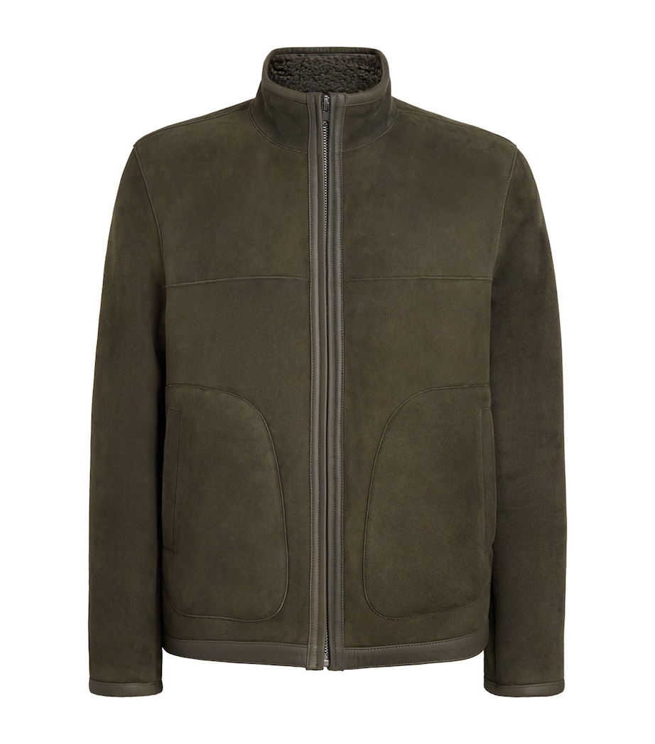 Vince Mens Suede-Shearling Jacket Dk Capital Image 1