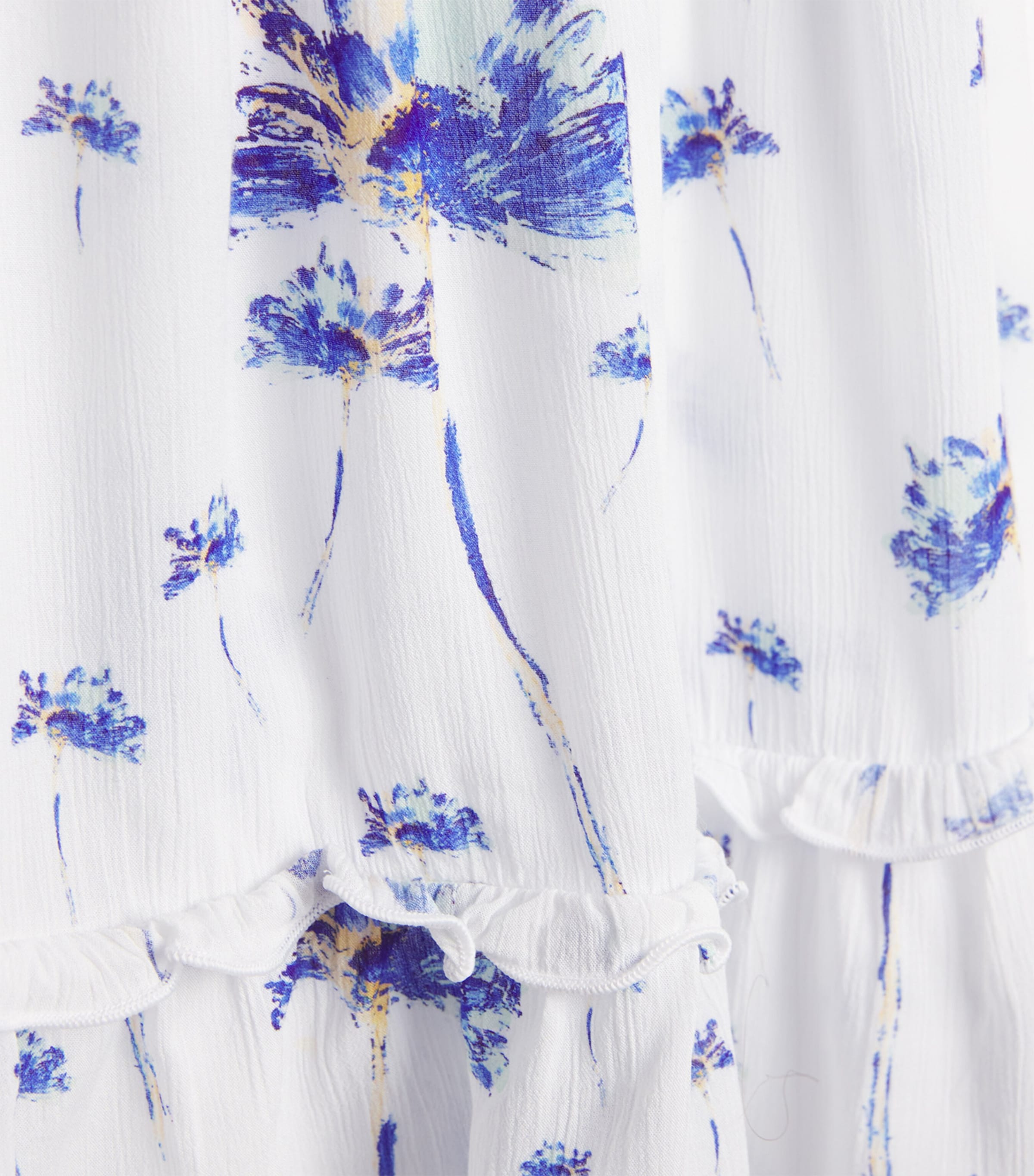 Cotton-Silk Floral Print Dress (2-12 Years) 3 OFF-WHITE Image 3