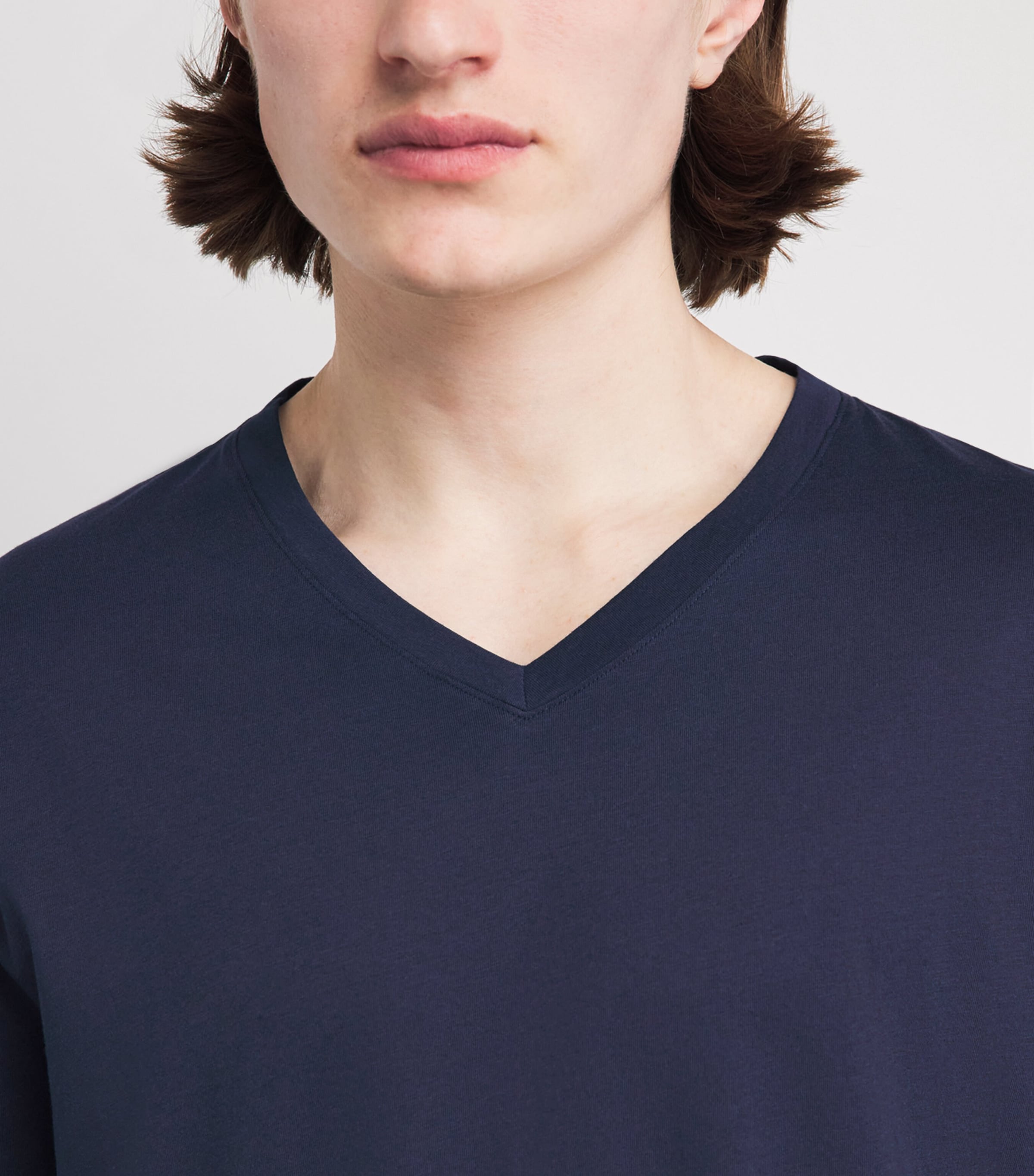 Hanro Mens Cotton Night & Day T-Shirt Deep Navy Image 3