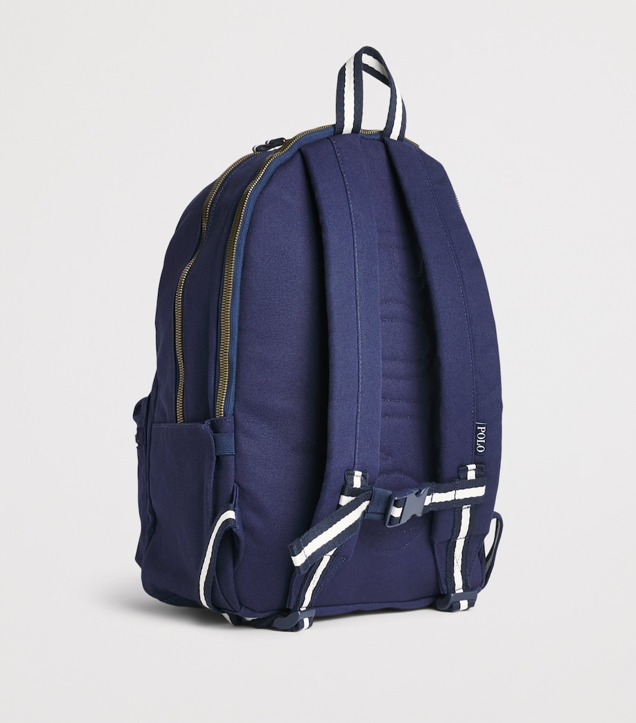 Ralph Lauren Kids Canvas American Flag Backpack Newport Navy Image 2