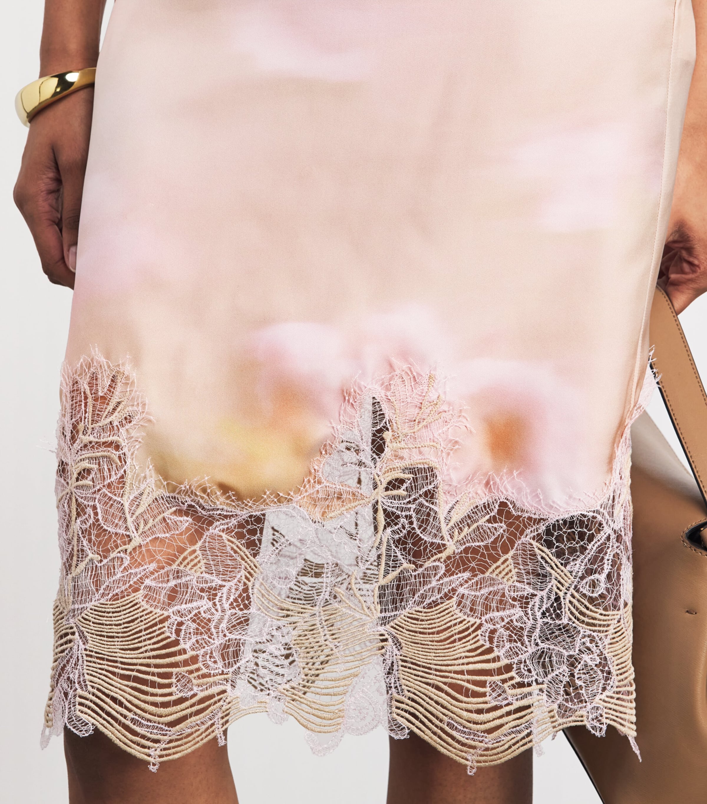 Fabiana Filippi Womens Silk Printed Midi Skirt Memento Rosae Image 3