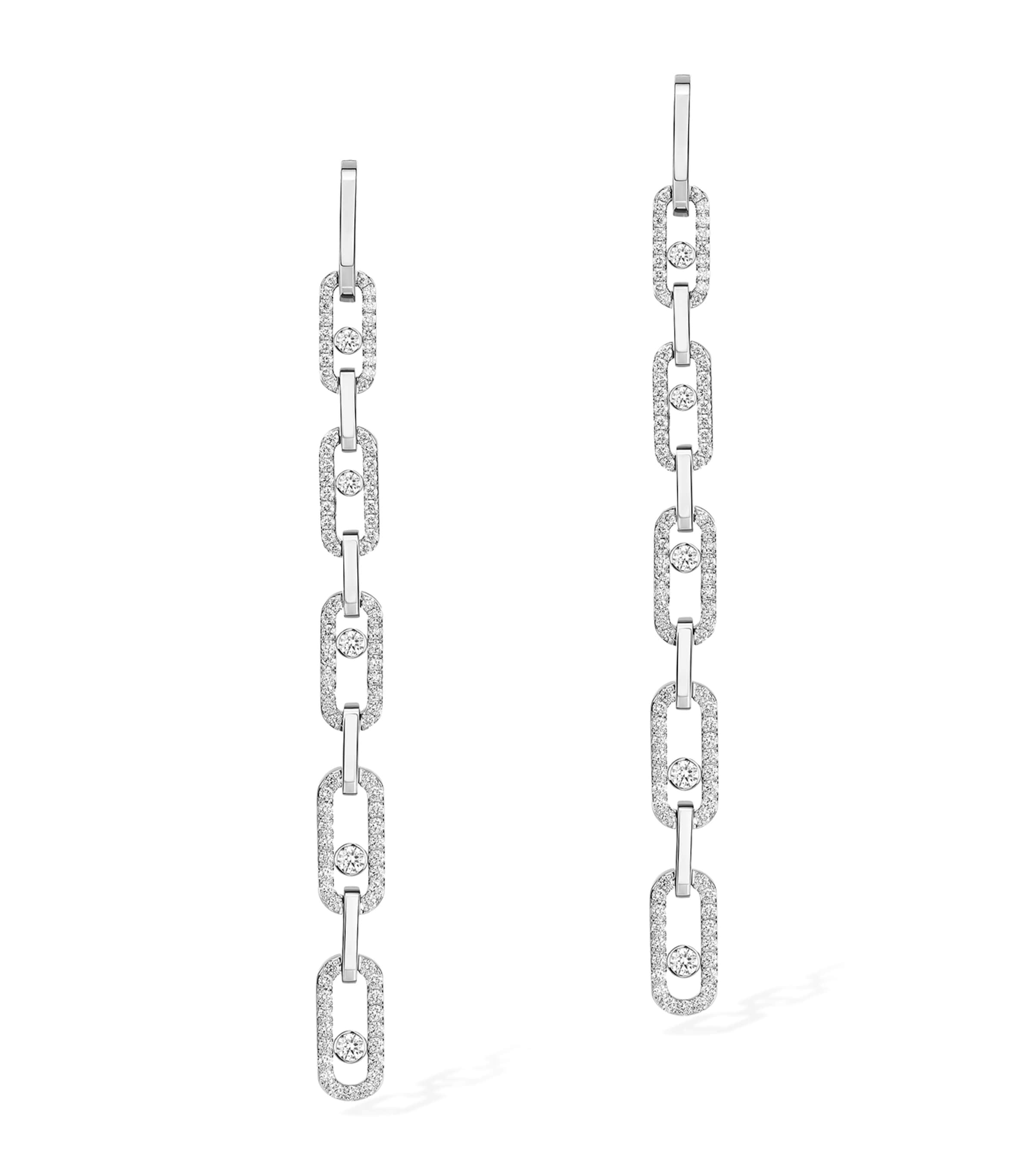 Messika Move Link White Gold and Diamond Earrings (1.45ct) White Gold Image 1
