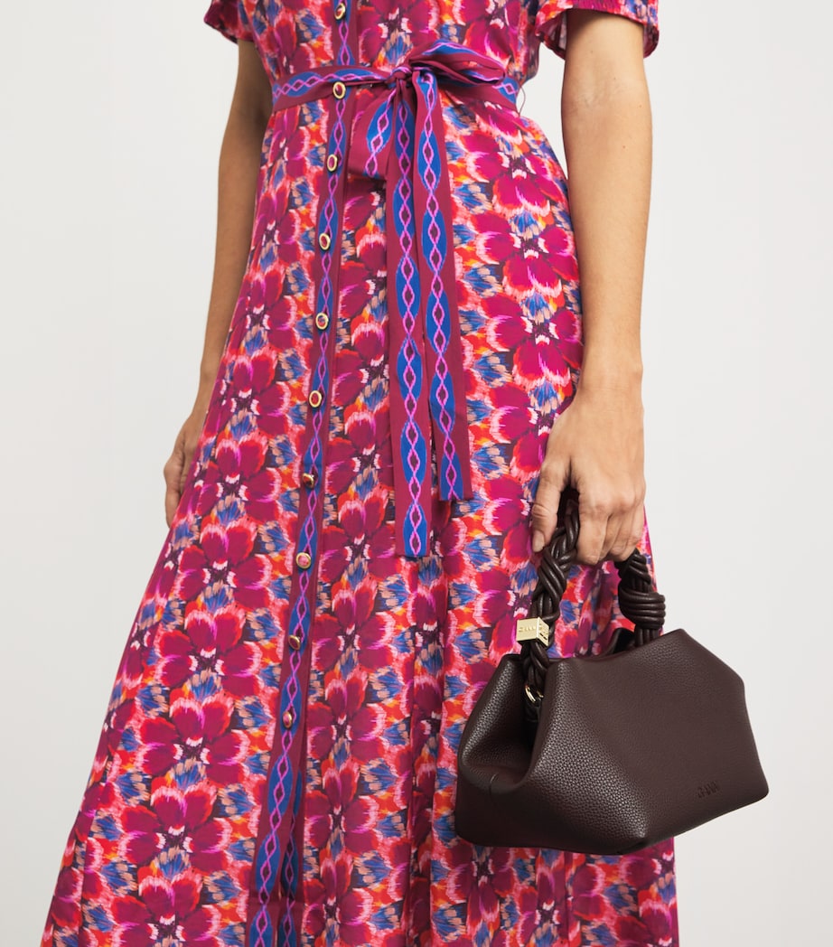 Silk Floral Vanessa D Midi Dress 2375/2376-Q MGNT/PLT Image 6