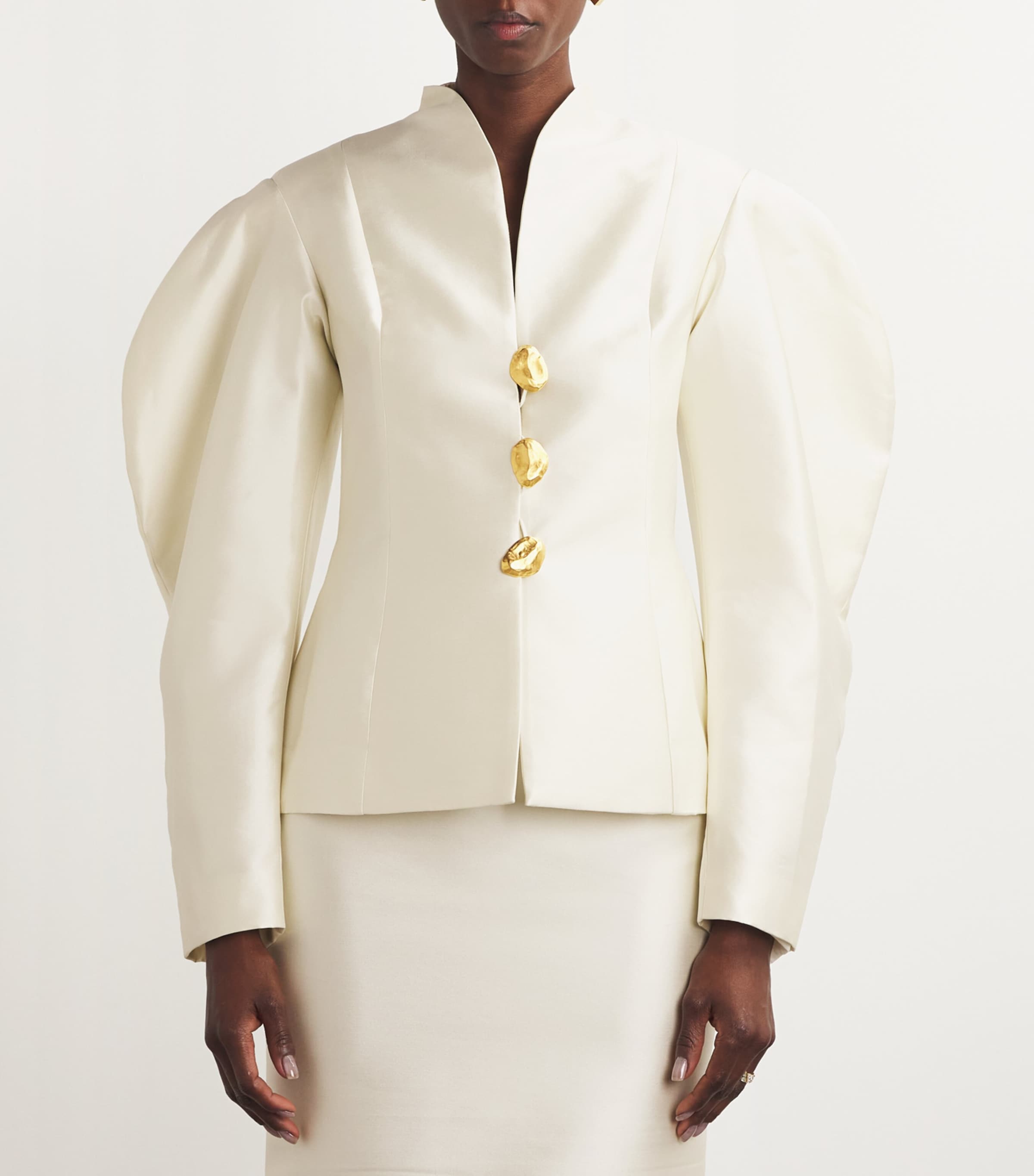 Satin Eclipse Blazer OFF-WHITE Image 3