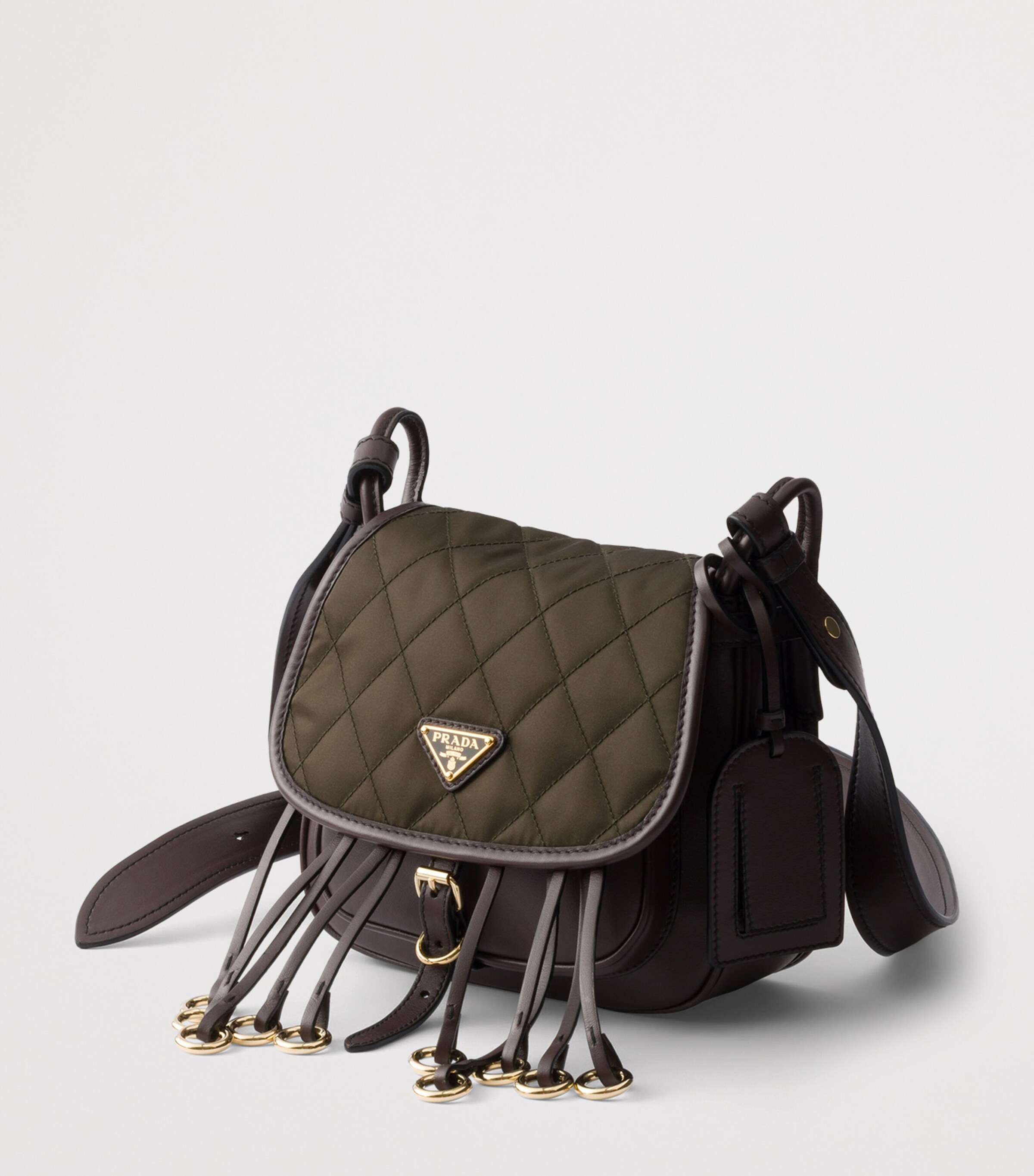 Prada Re-Nylon and Leather Corsaire Shoulder Bag Green Image 2