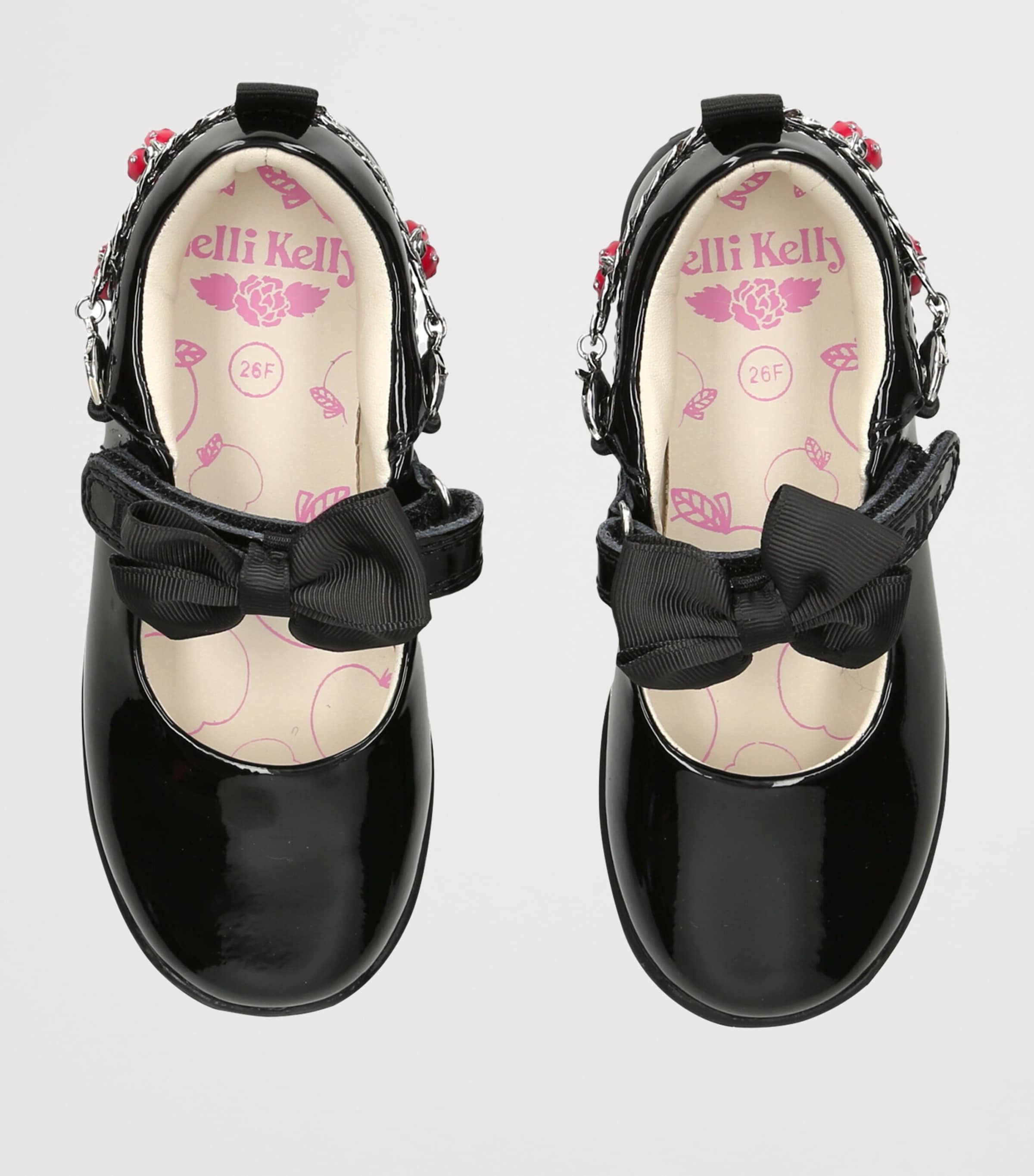 Lelli Kelly Patent Leather Ladybird School Shoes Black Image 3