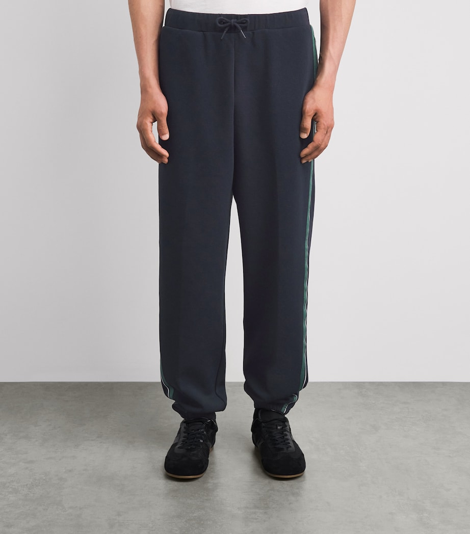 Fred Perry Mens Contrast Tape Sweatpants Navy Image 4