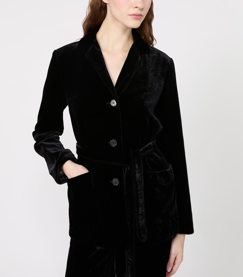 Weekend Max Mara Womens Velvet Jacket Black Image 5