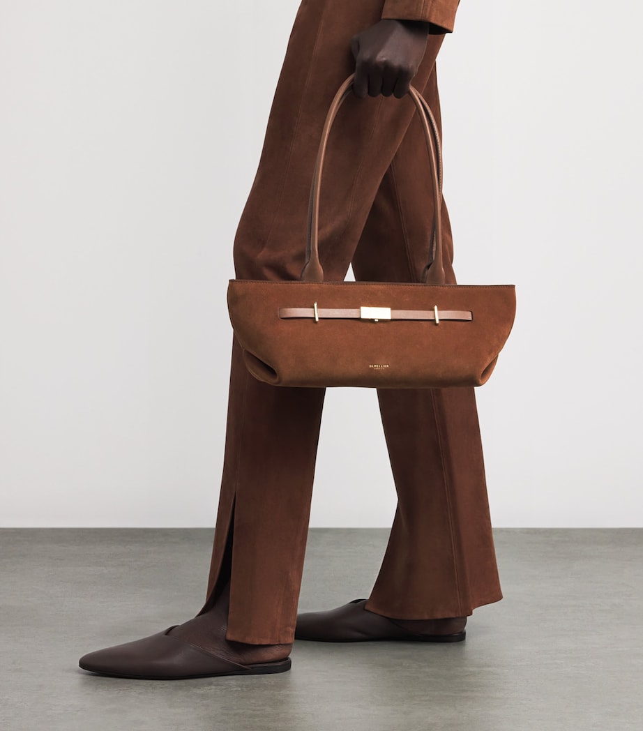 Suede New York Shoulder Bag DEEP TAN/TAN Image 5