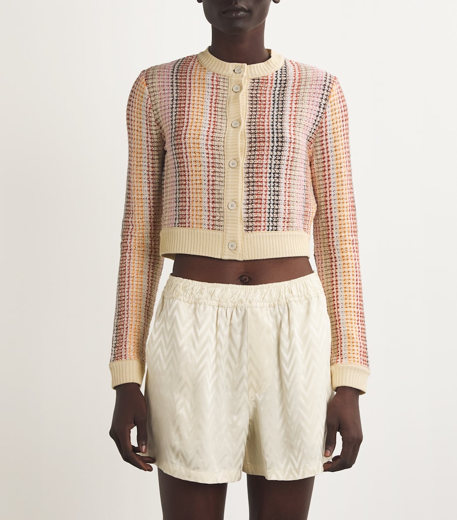 Striped Cropped Cardigan S80CT MULTICOLOR Image 3