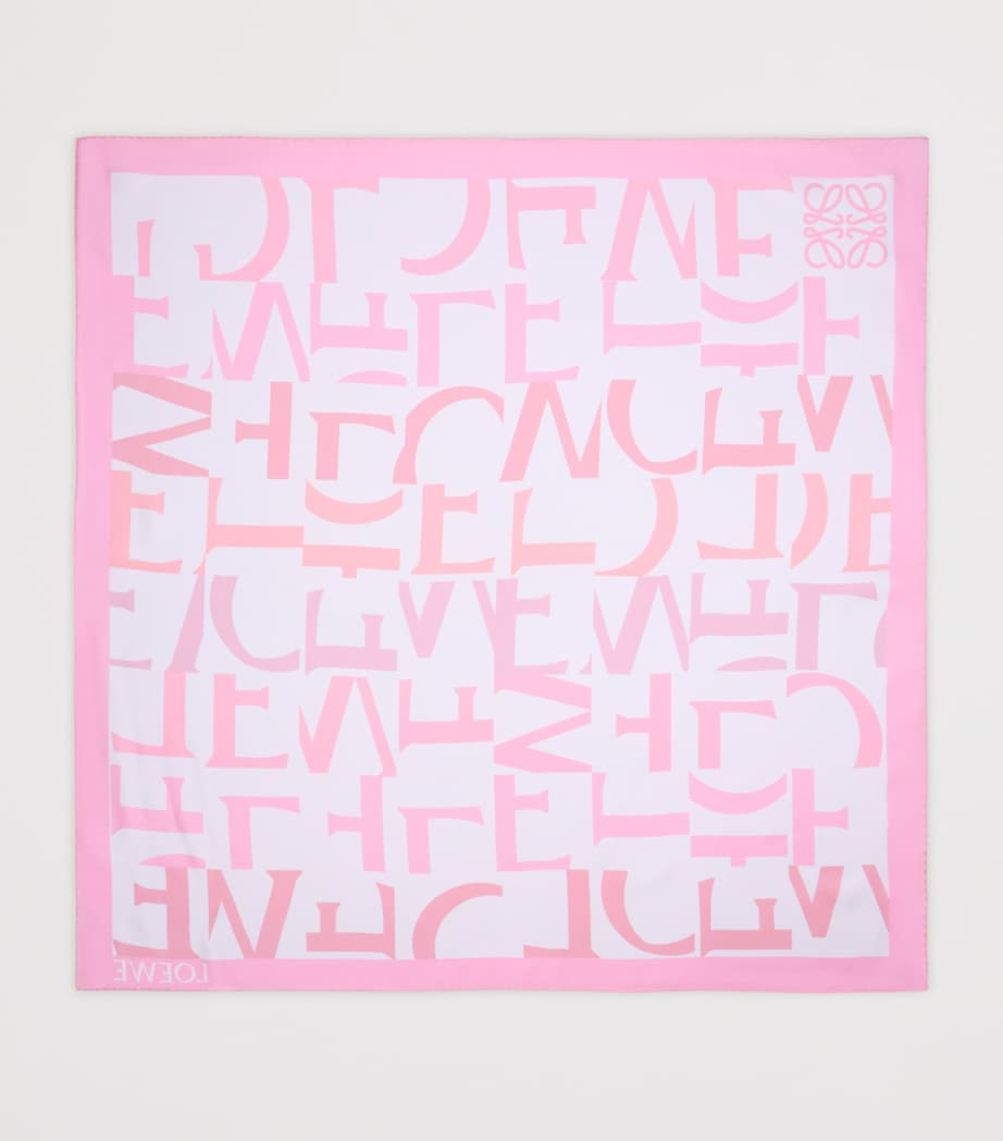 Silk Double-Face Scarf PINK/YELLOW Image 2