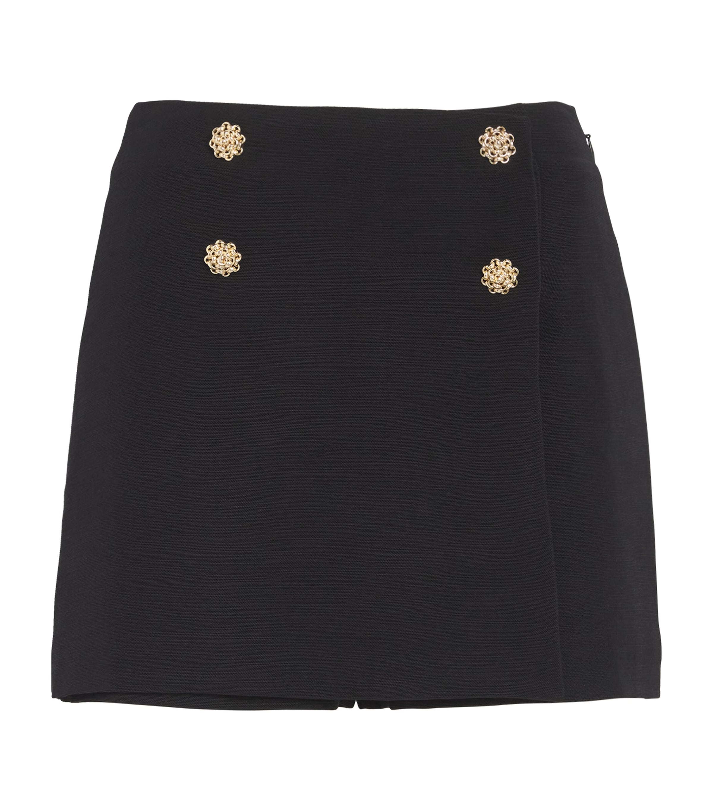 Claudie Pierlot Button-detailing Short-skirt In Black