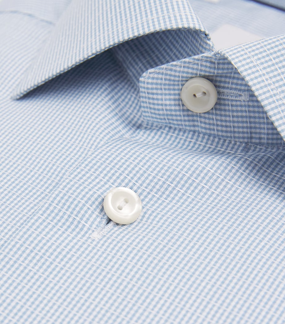 Cotton Dobby Stripe Shirt MID BLUE Image 5