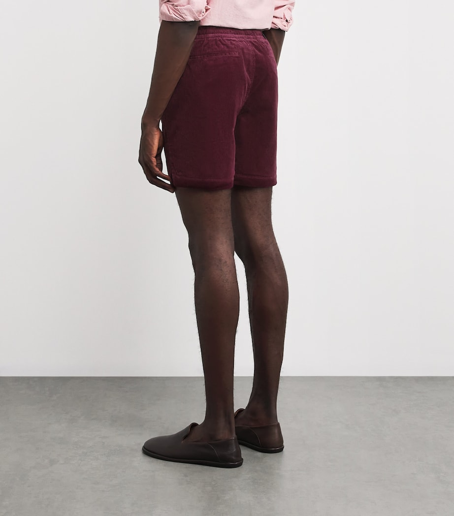 Corduroy Logo Shorts RED Image 4