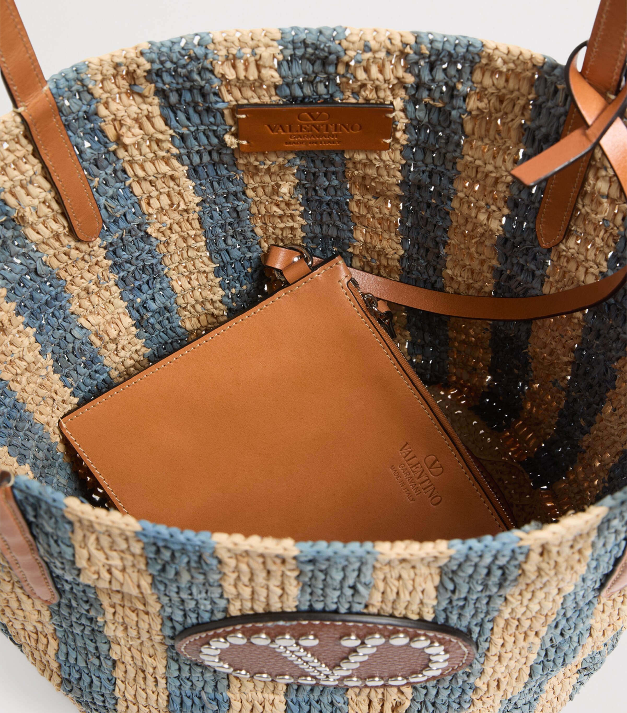 Valentino Garavani Straw VLogo Signature Bucket Bag Image 5