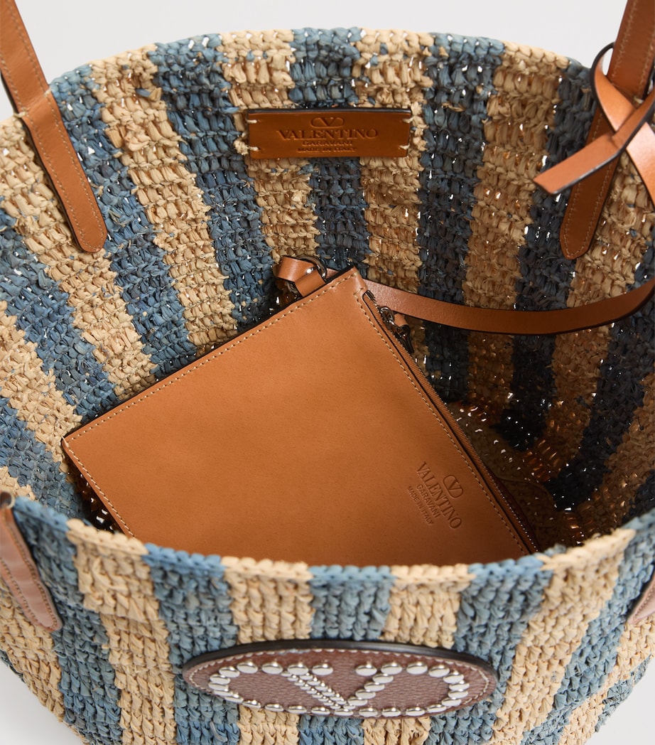 Valentino Garavani Straw VLogo Signature Bucket Bag Image 5